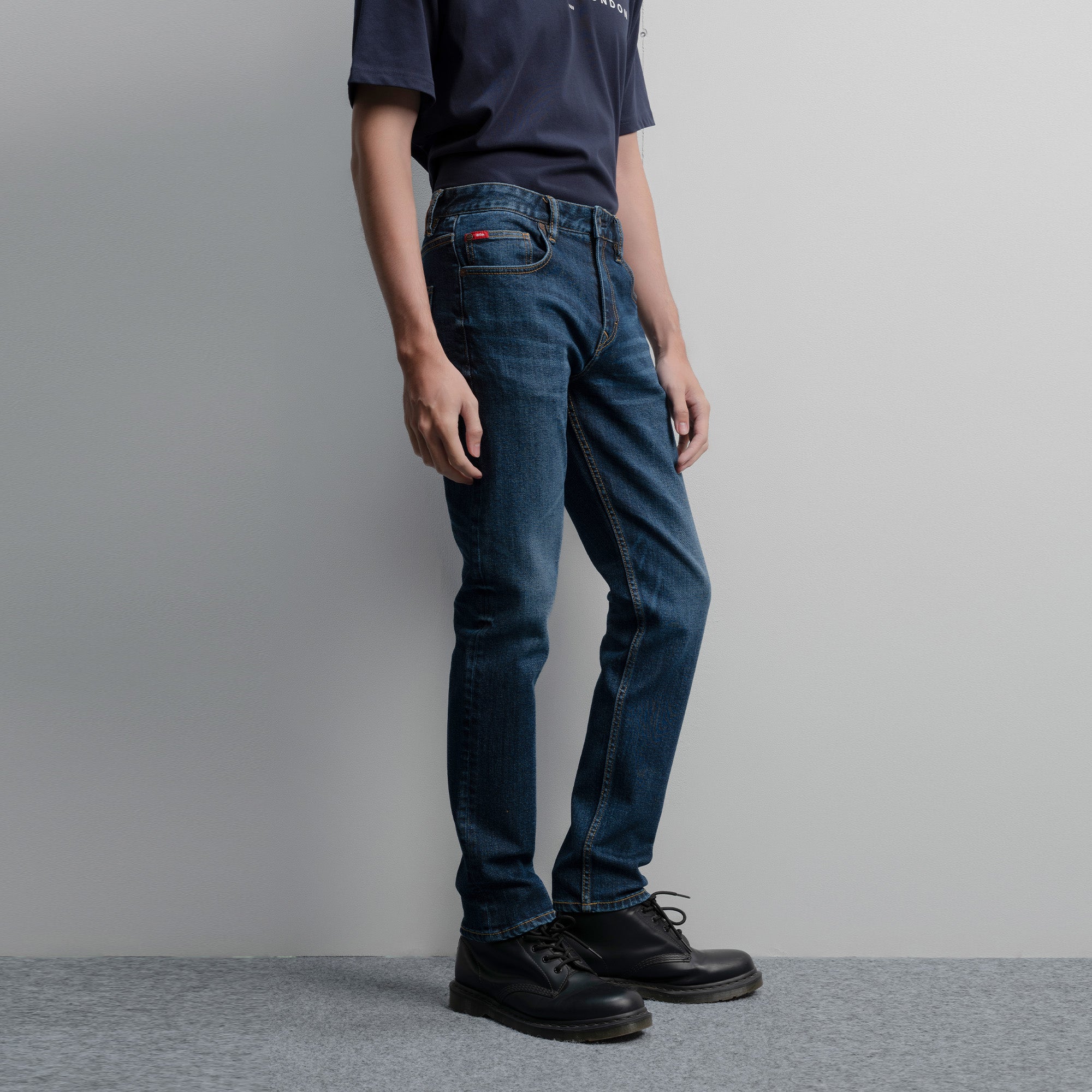 Lee Cooper Jeans Arthur Worn Medium Blue Viker