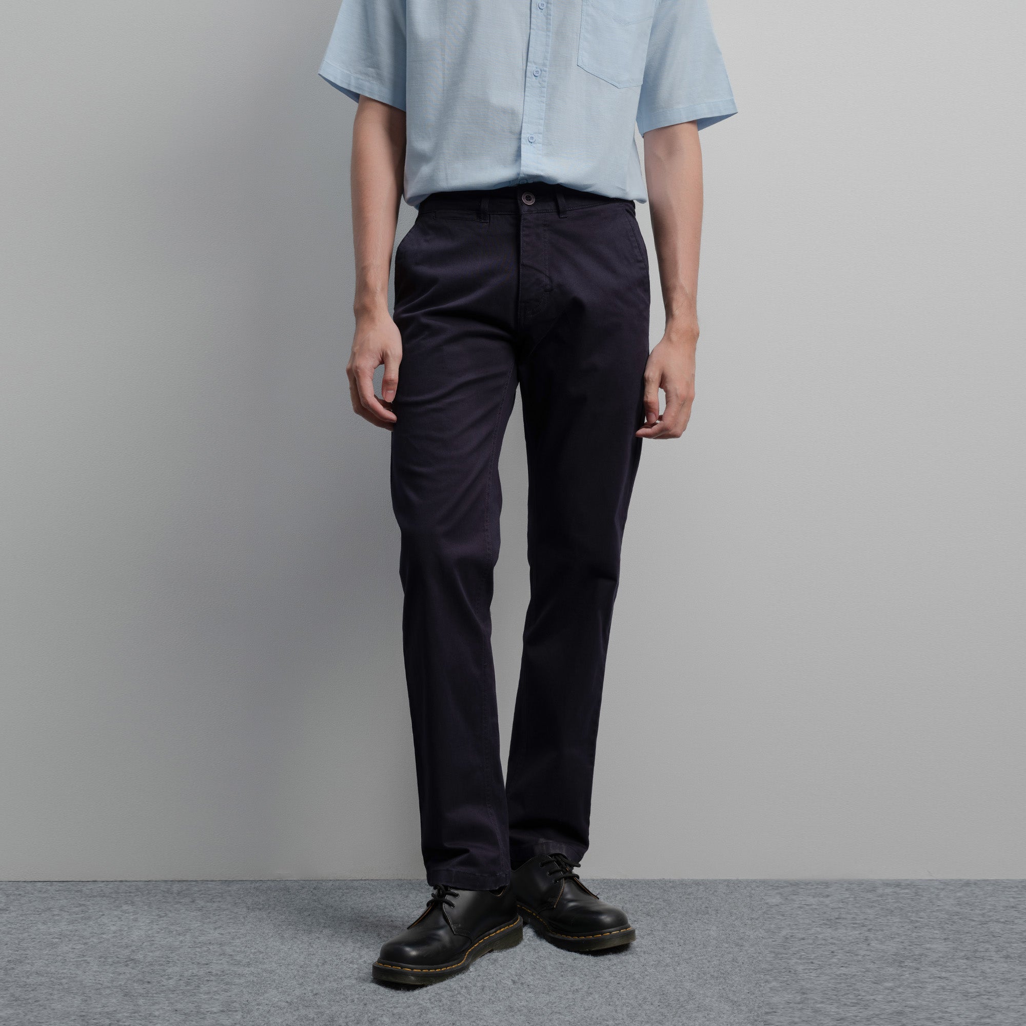 Lee Cooper Long Chino Slim Fit Black