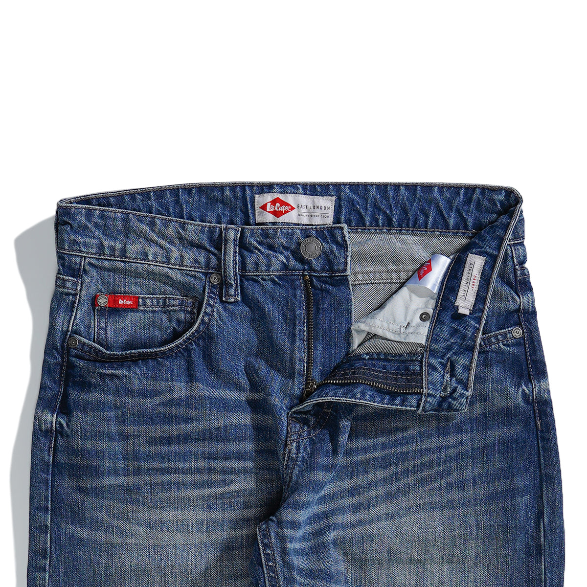 Lee Cooper Straight Fit Jeans Harry Worn Medium Blue Wallace