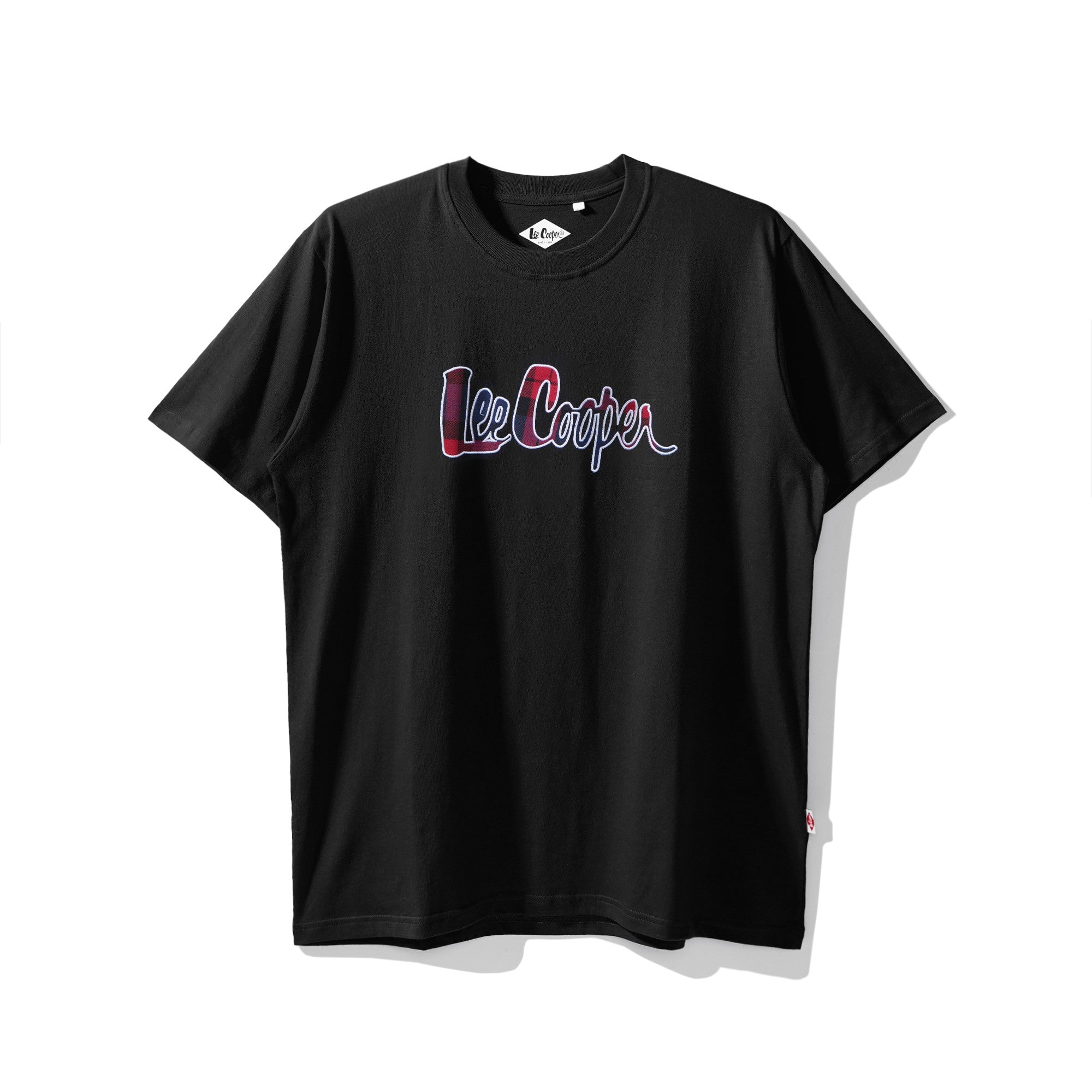 Lee Cooper T-Shirt Logotype Tartan Black