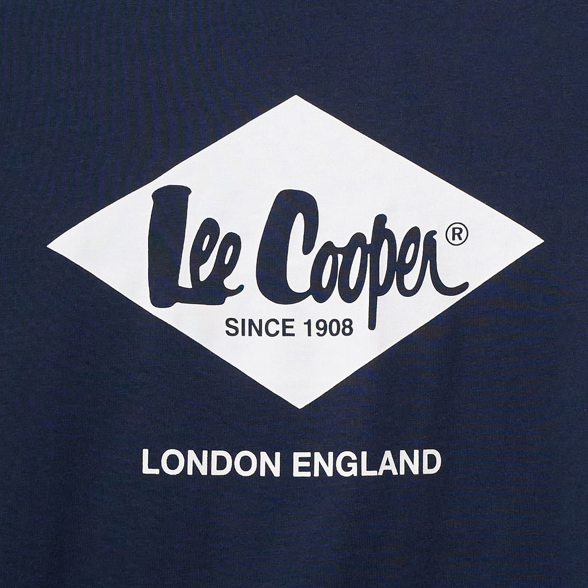 Lee Cooper Women T-Shirt White Diamond Logo Navy