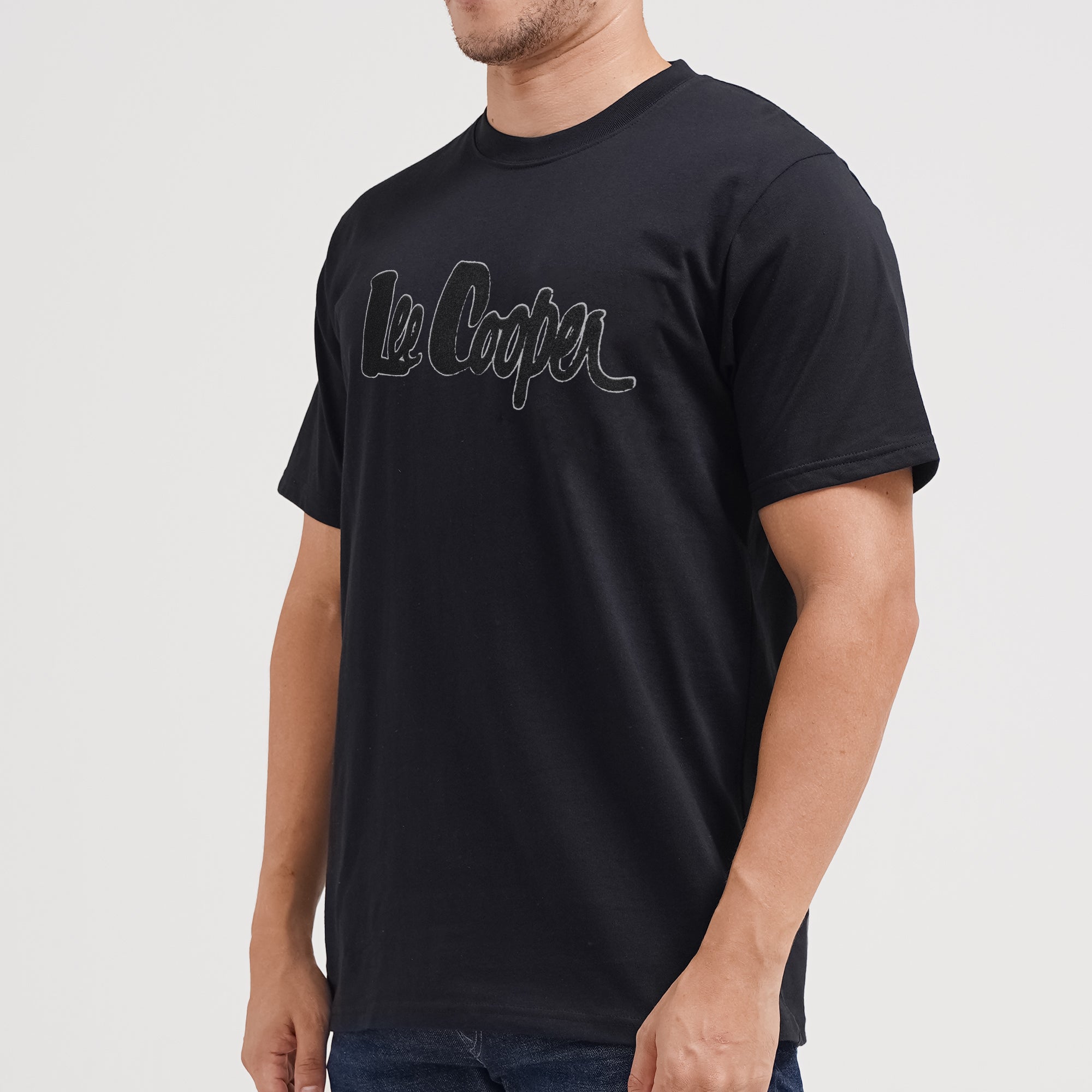 Lee Cooper T-Shirt Bold Logotype Black