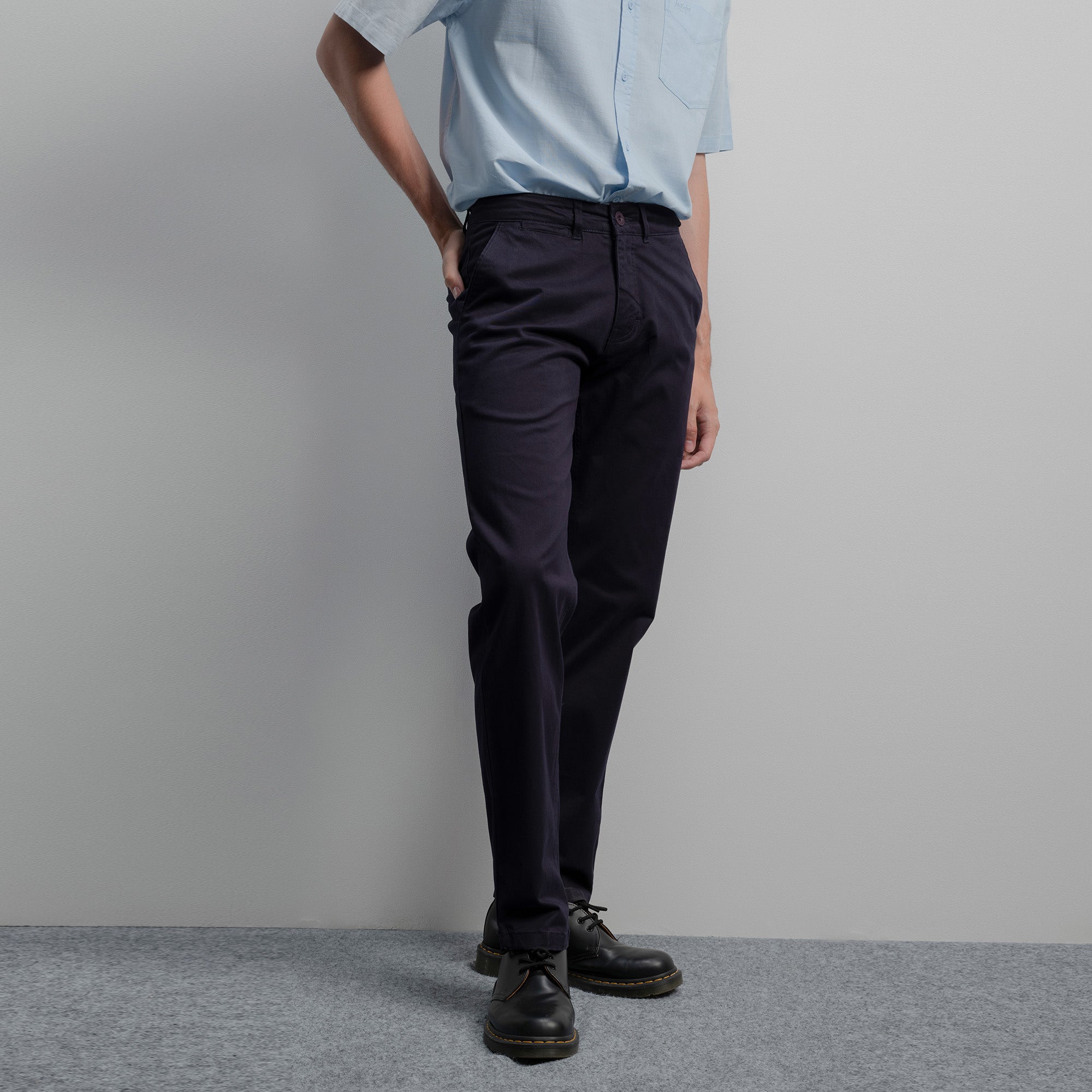 Lee Cooper Long Chino Slim Fit Black
