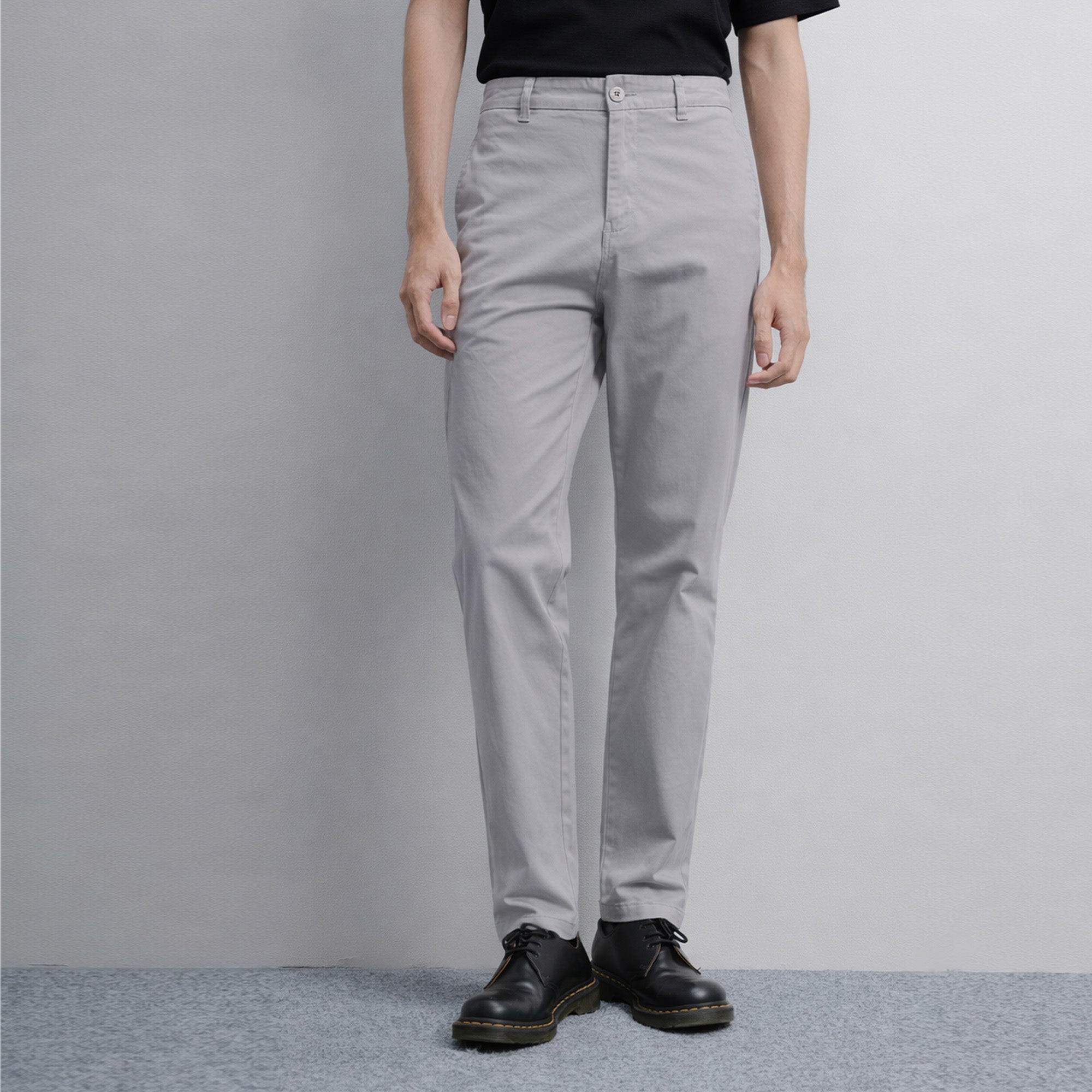 Lee Cooper Slim Fit Long Chino Abe Medium Grey