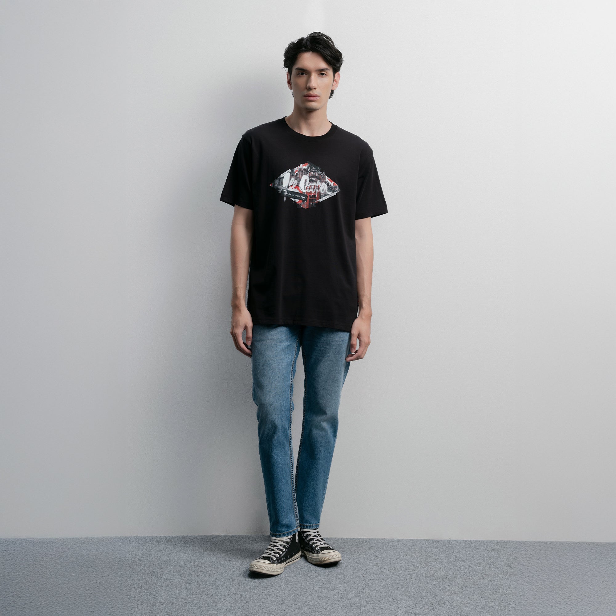 Lee Cooper T-Shirt Iconic London Collage Black