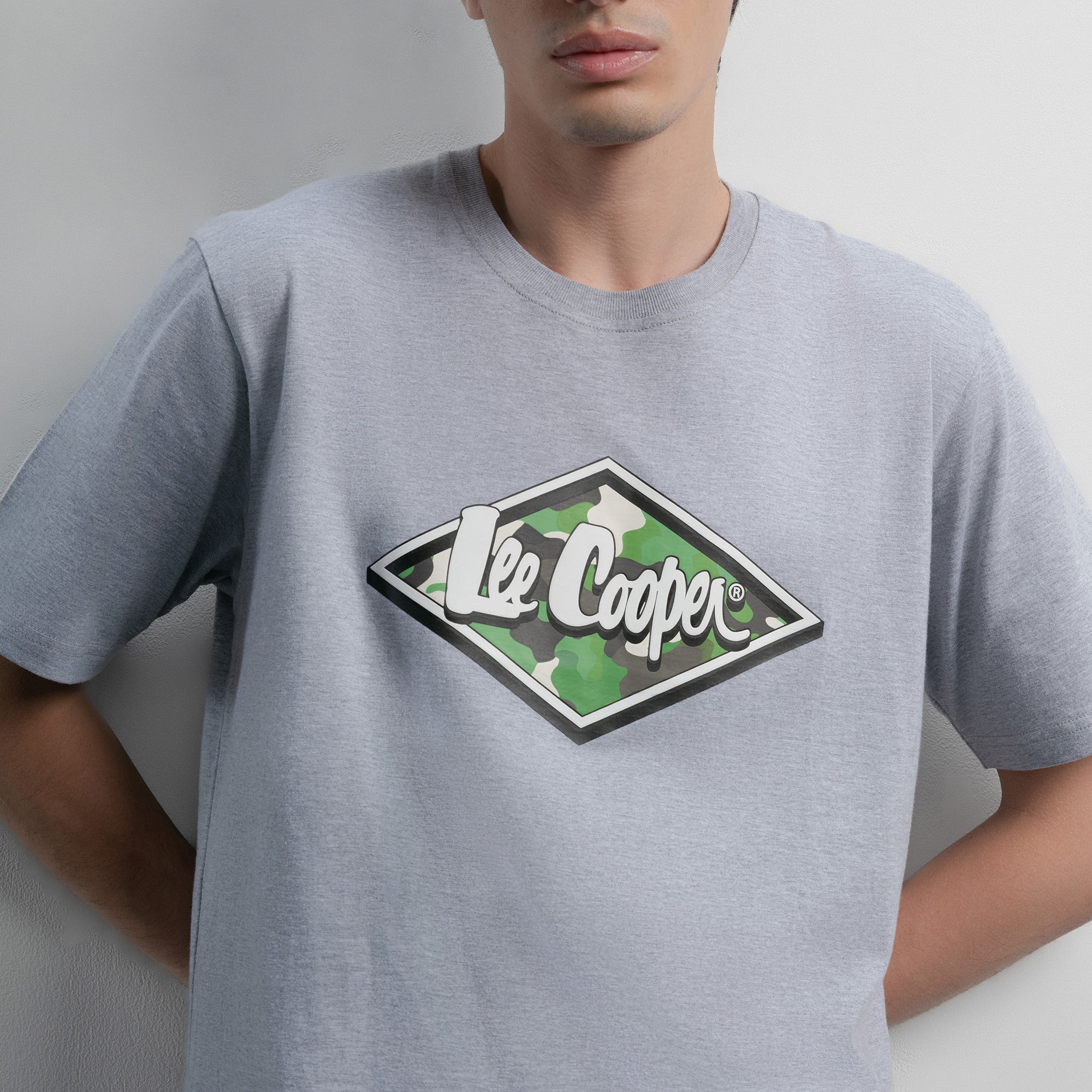Lee Cooper T-Shirt Diamond Camouflage Misty 71