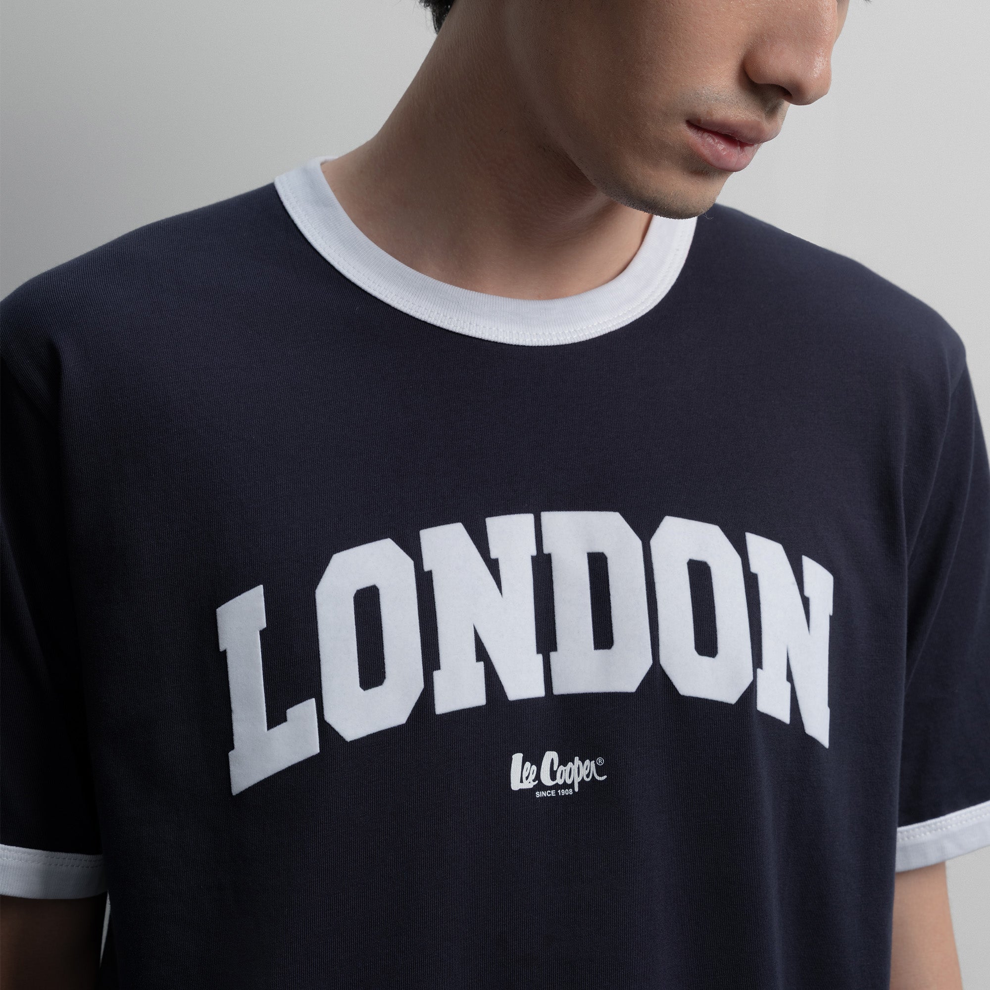 Lee Cooper T-Shirt London Team Ringer Navy