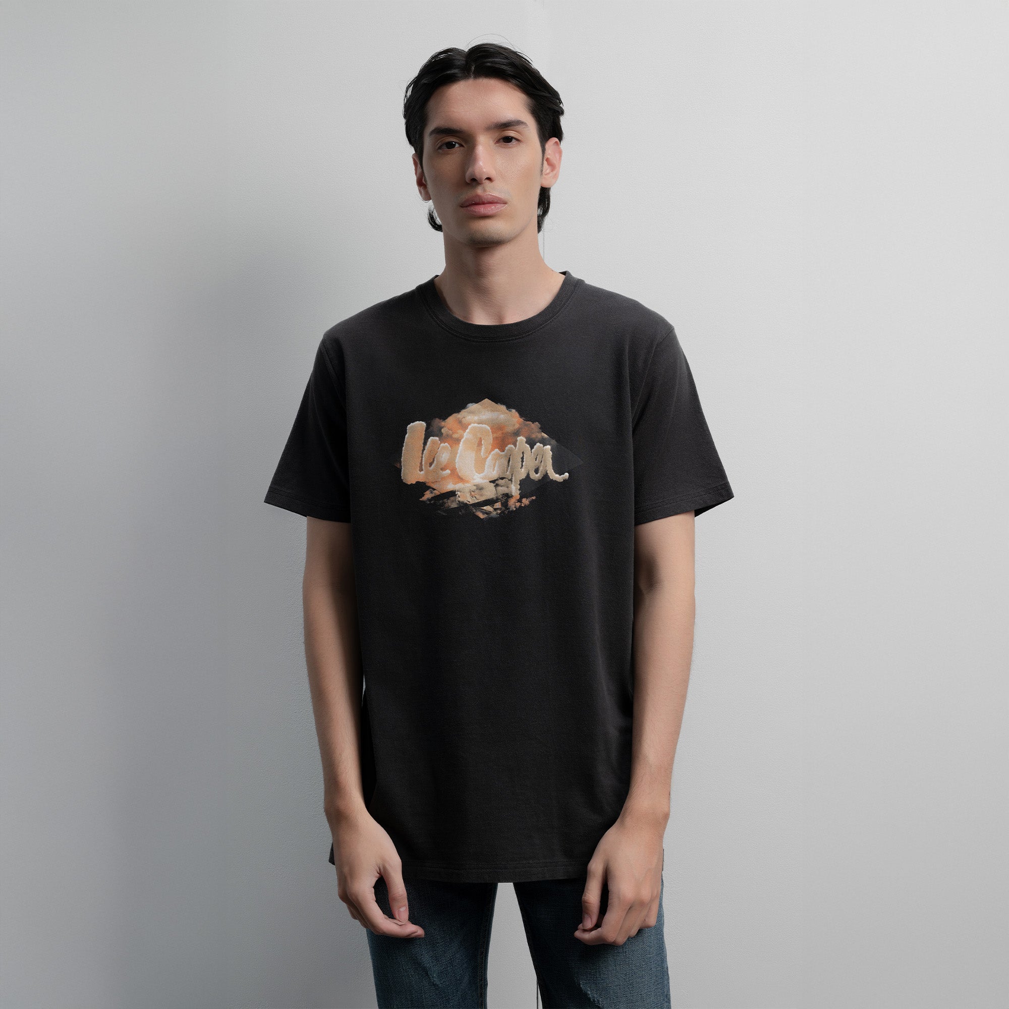 Lee Cooper T-Shirt Logotype Plane Black