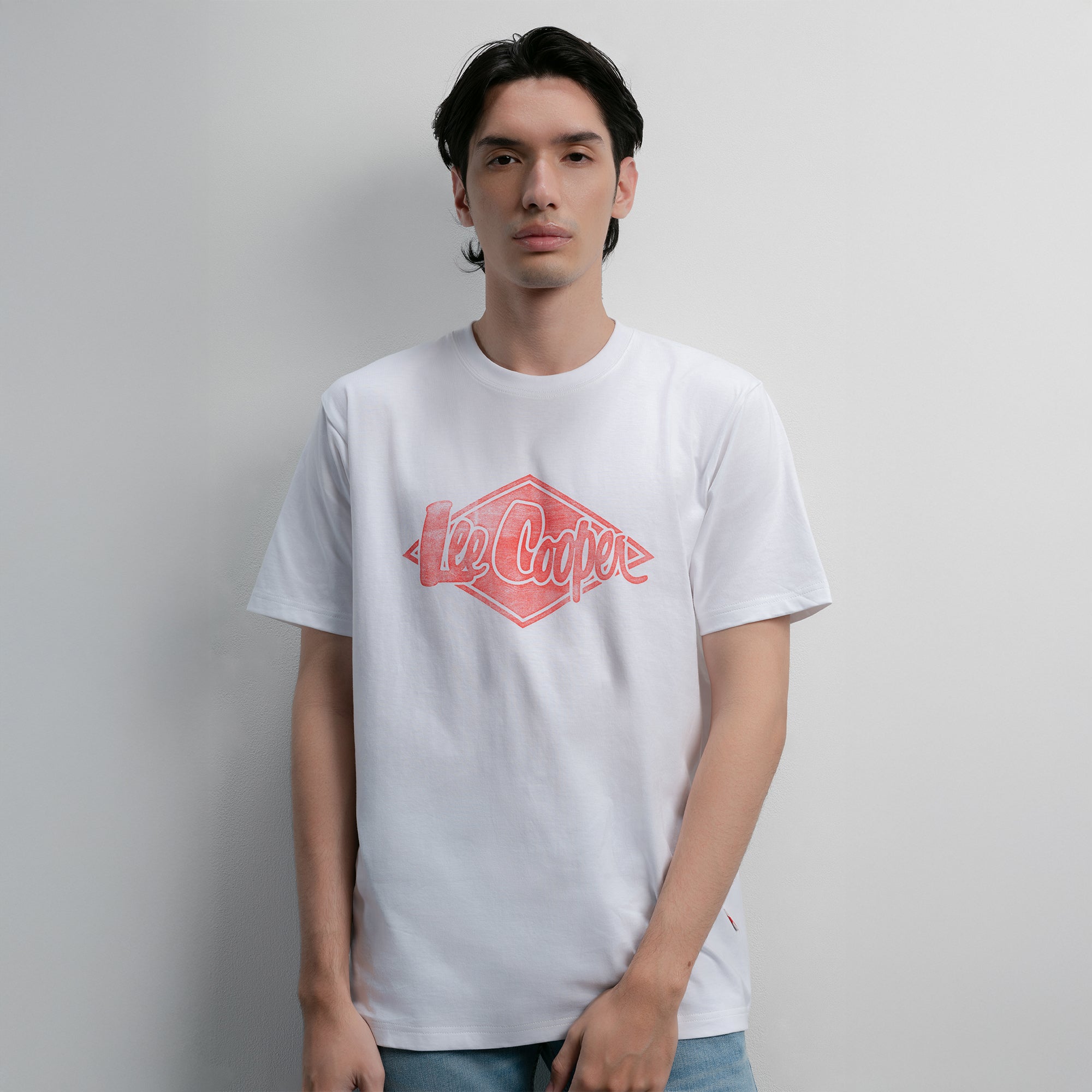 Lee Cooper T-Shirt Diamond Wood Stamp White