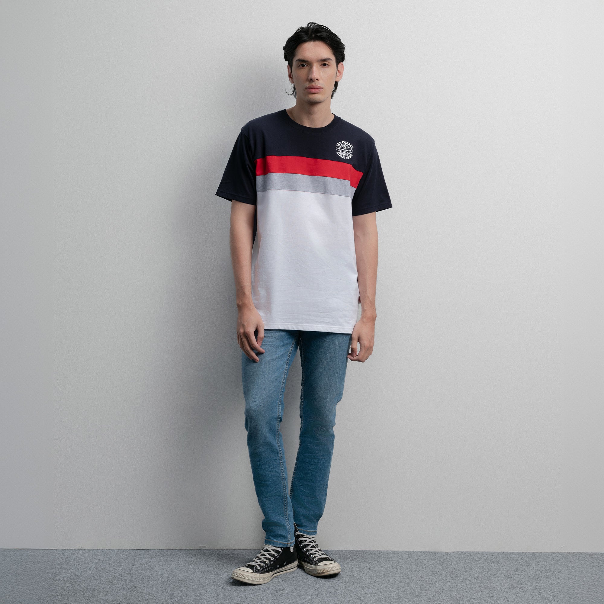 Lee Cooper T-Shirt Authentic Stripe 1908 Navy