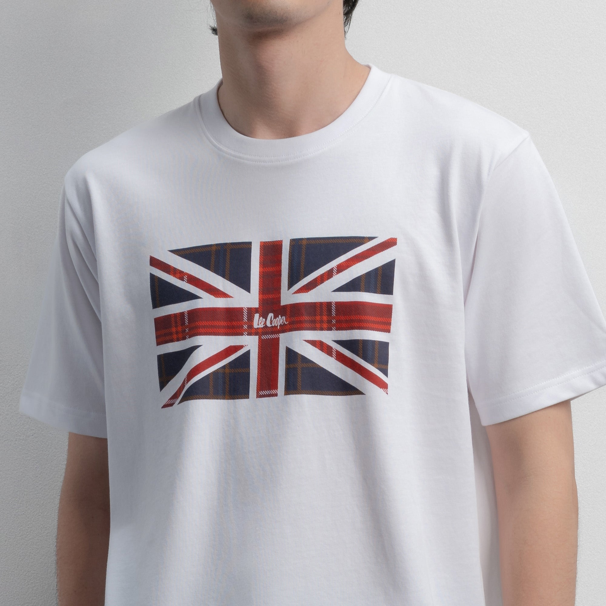 Lee Cooper T-Shirt British Tartan White