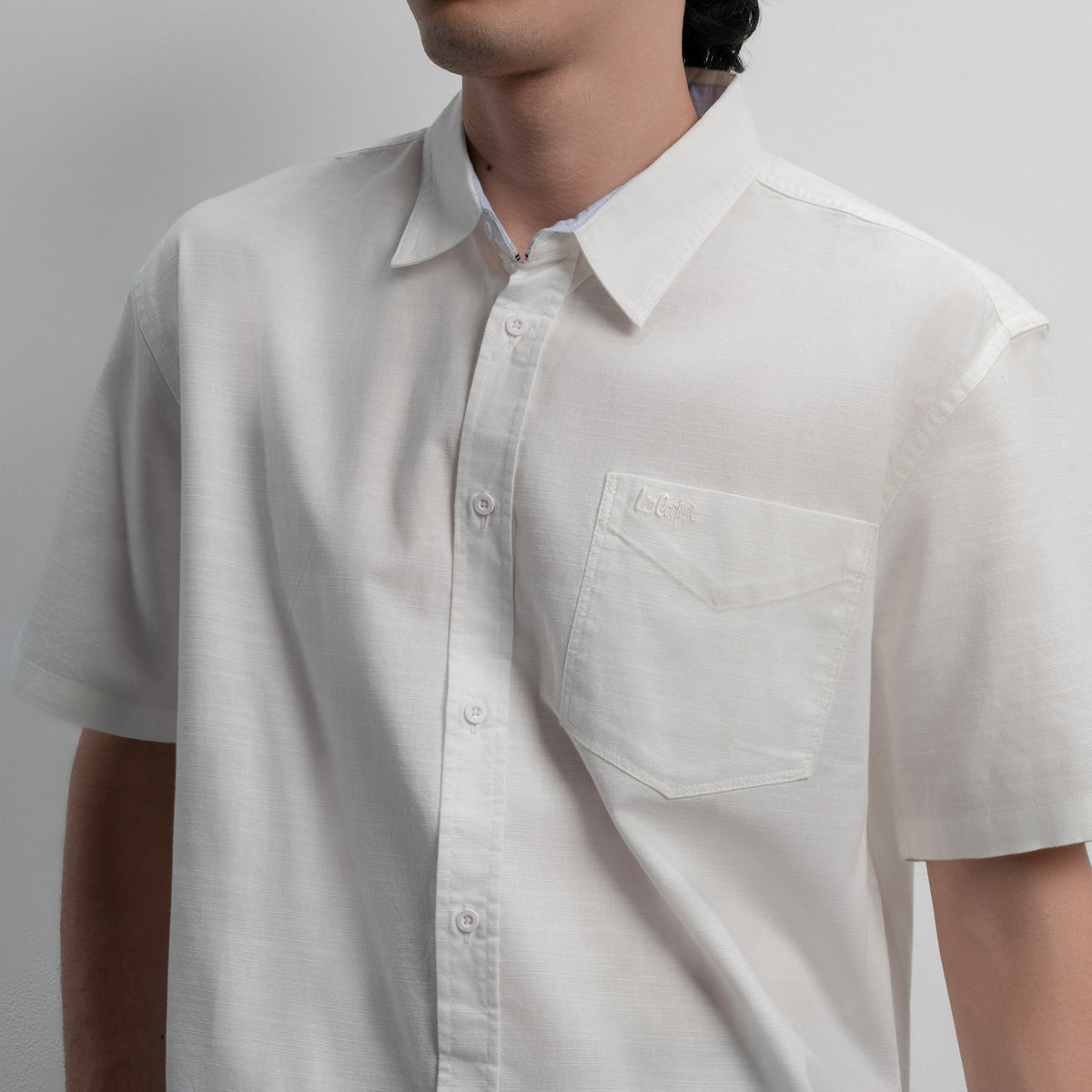 Lee Cooper Short Shirt Marlow White