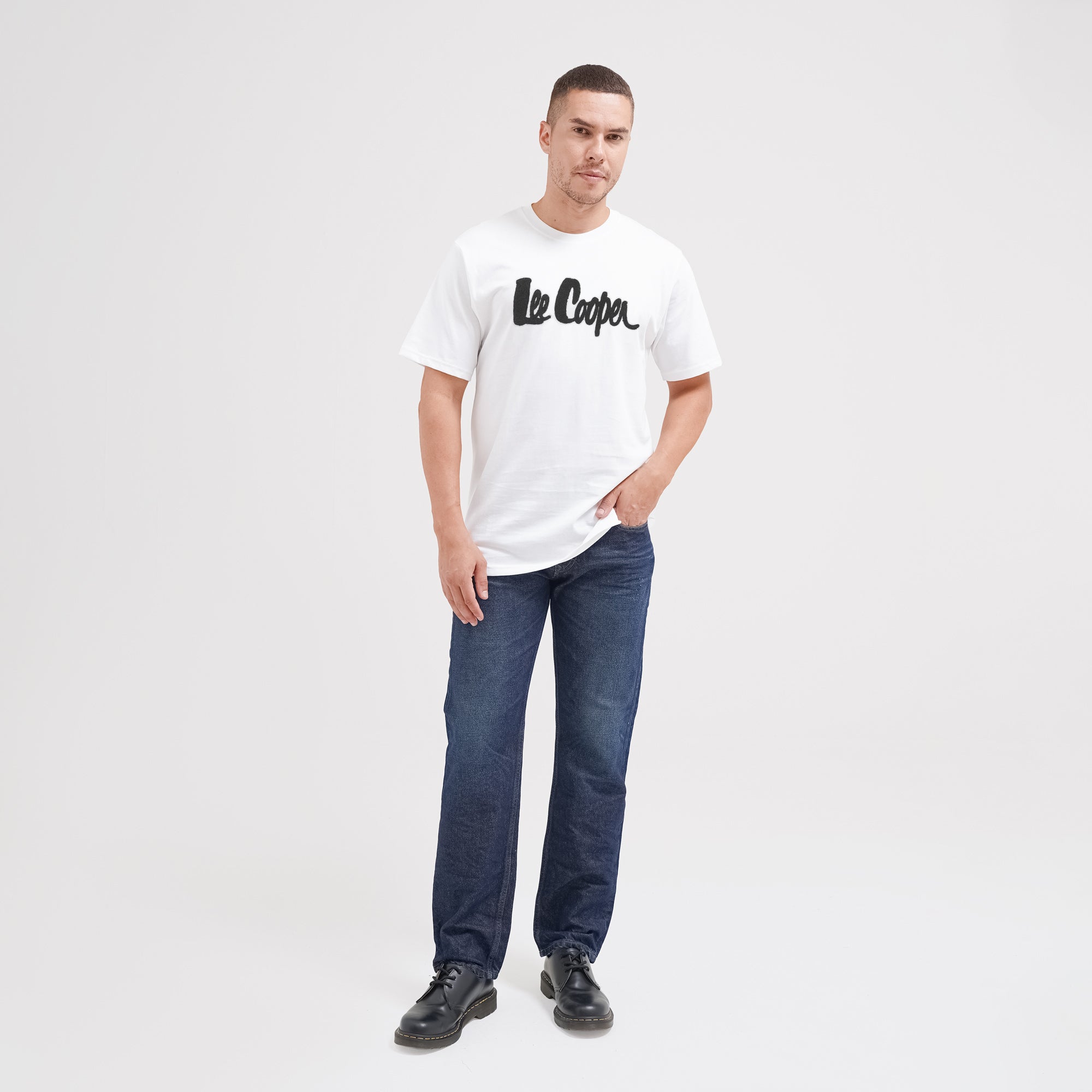 Lee Cooper T-Shirt Bold Logotype White