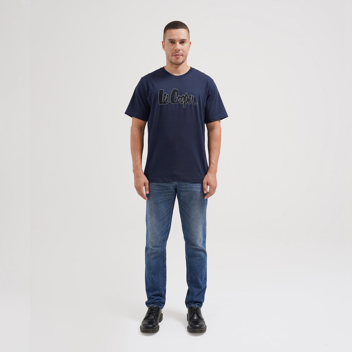 Lee Cooper T-Shirt Bold Logotype Navy