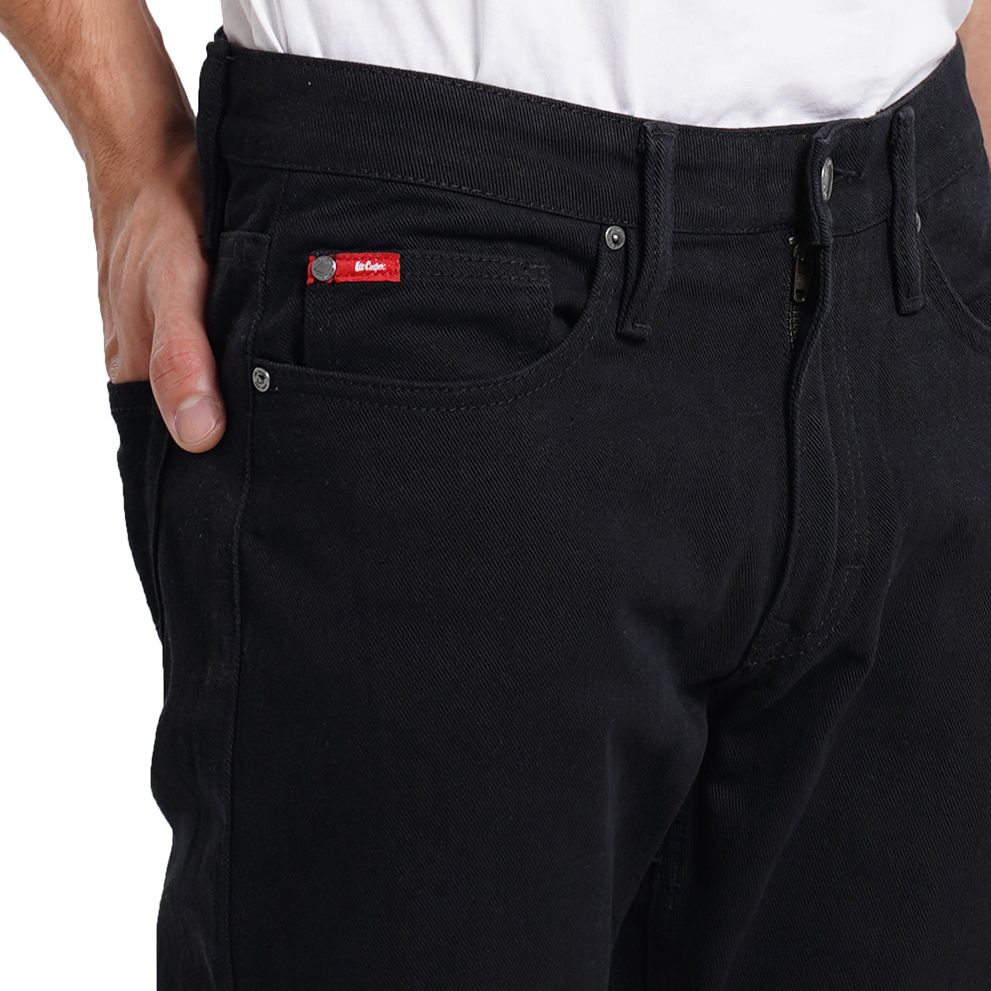 Lee Cooper Tapered Fit Jeans Arthur Rinse Black Noir Medium Raw