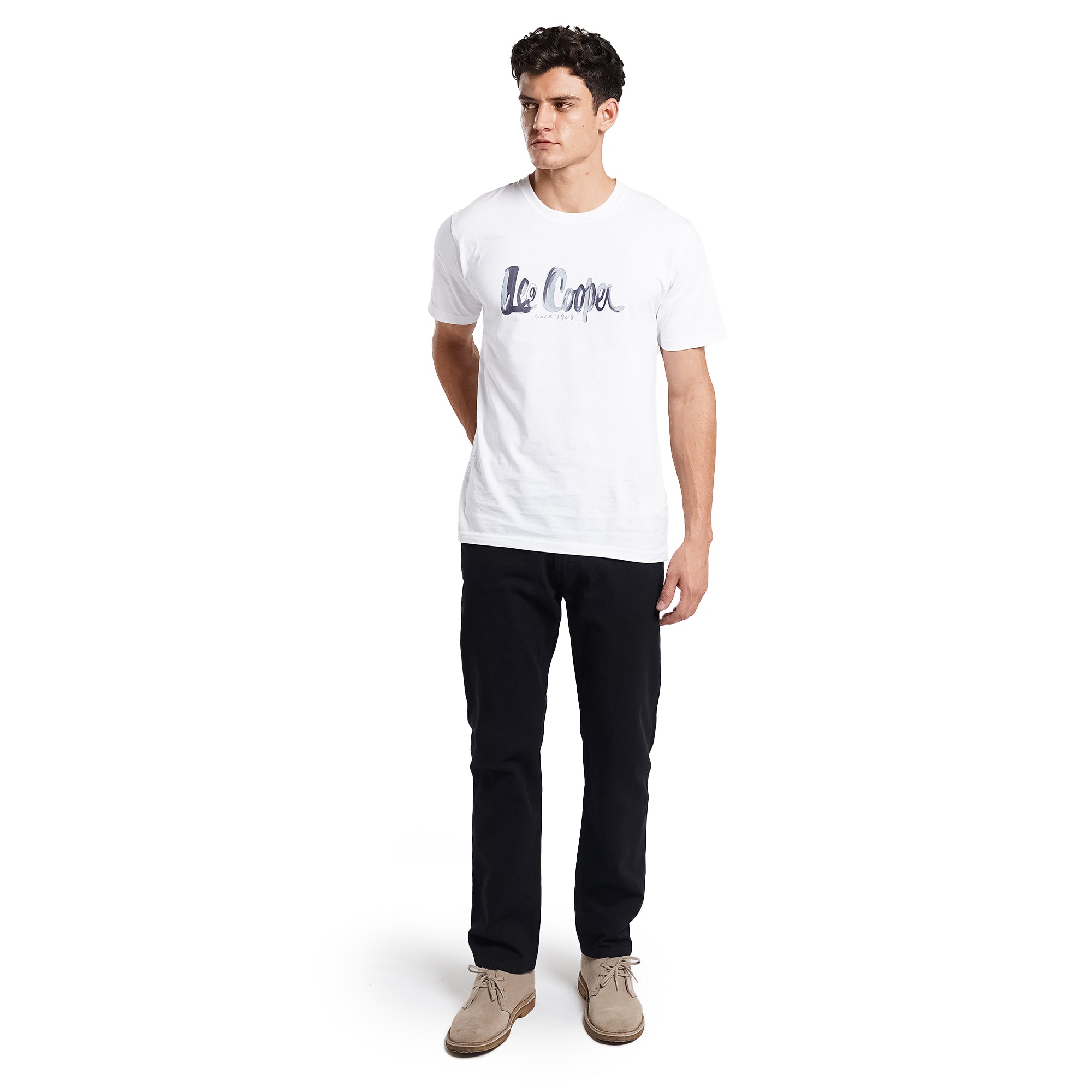 Lee Cooper Tapered Fit Jeans Arthur Rinse Black Noir Medium Raw