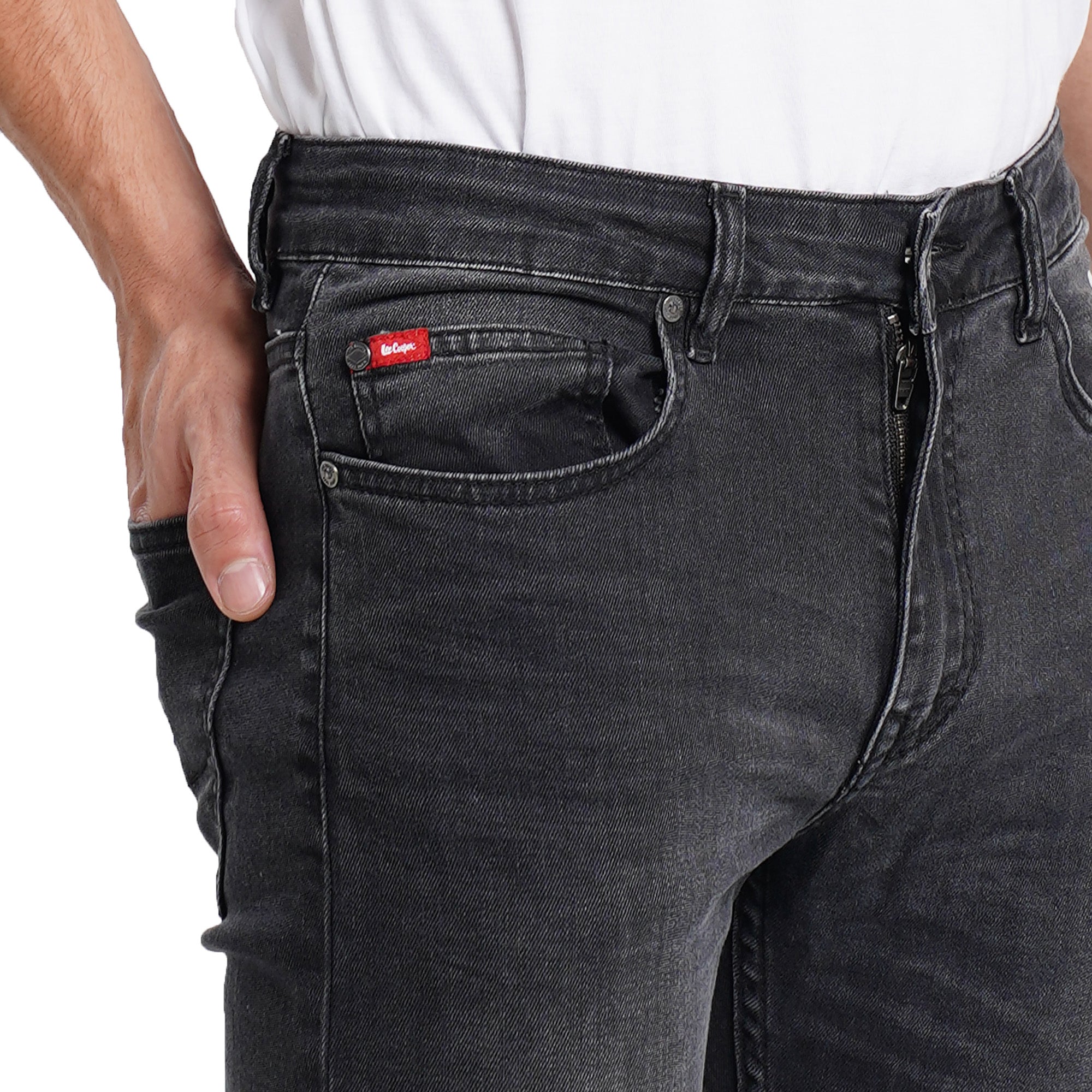 Lee Cooper Tappered Fit Jeans Arthur Worn Dark Black