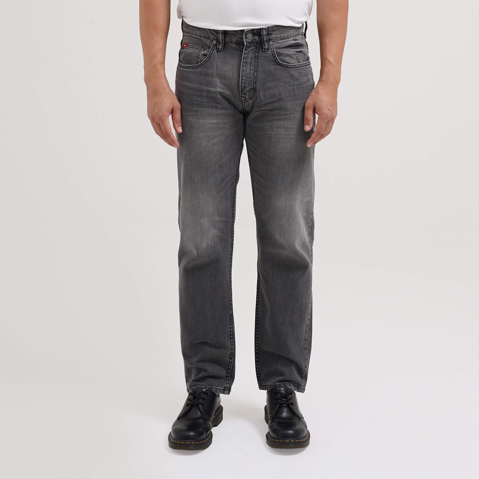 Lee Cooper Straight Fit Jeans Harry Worn Medium Black Rustic
