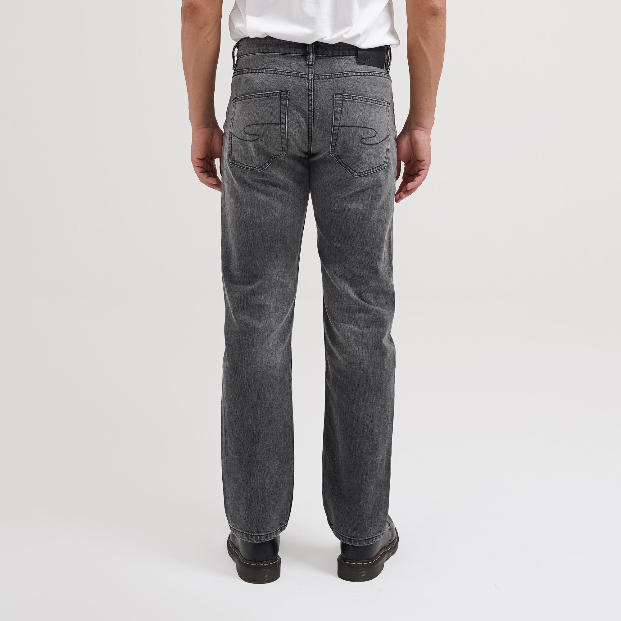 Lee Cooper Straight Fit Jeans Harry Worn Medium Black Rustic