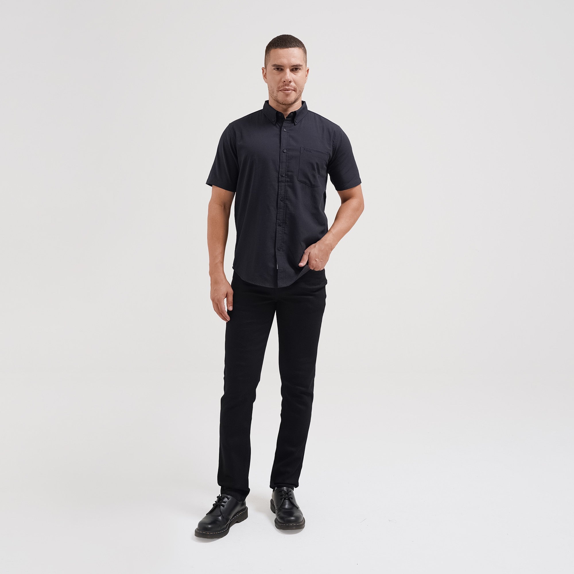 Lee Cooper Slim Fit Jeans Norris Raw Black Deep Ocean