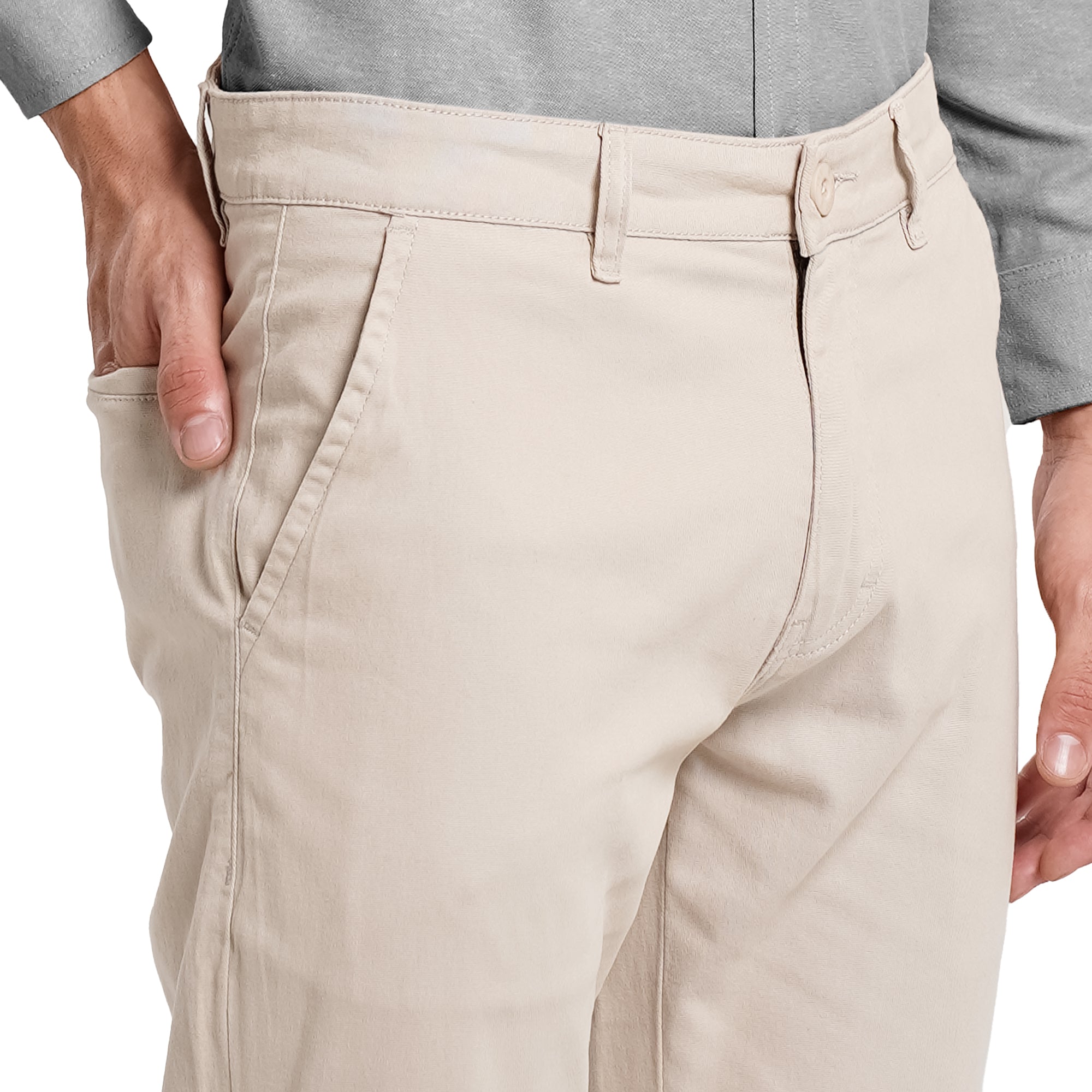 Lee Cooper Slim Fit Long Chino Logan Khaki