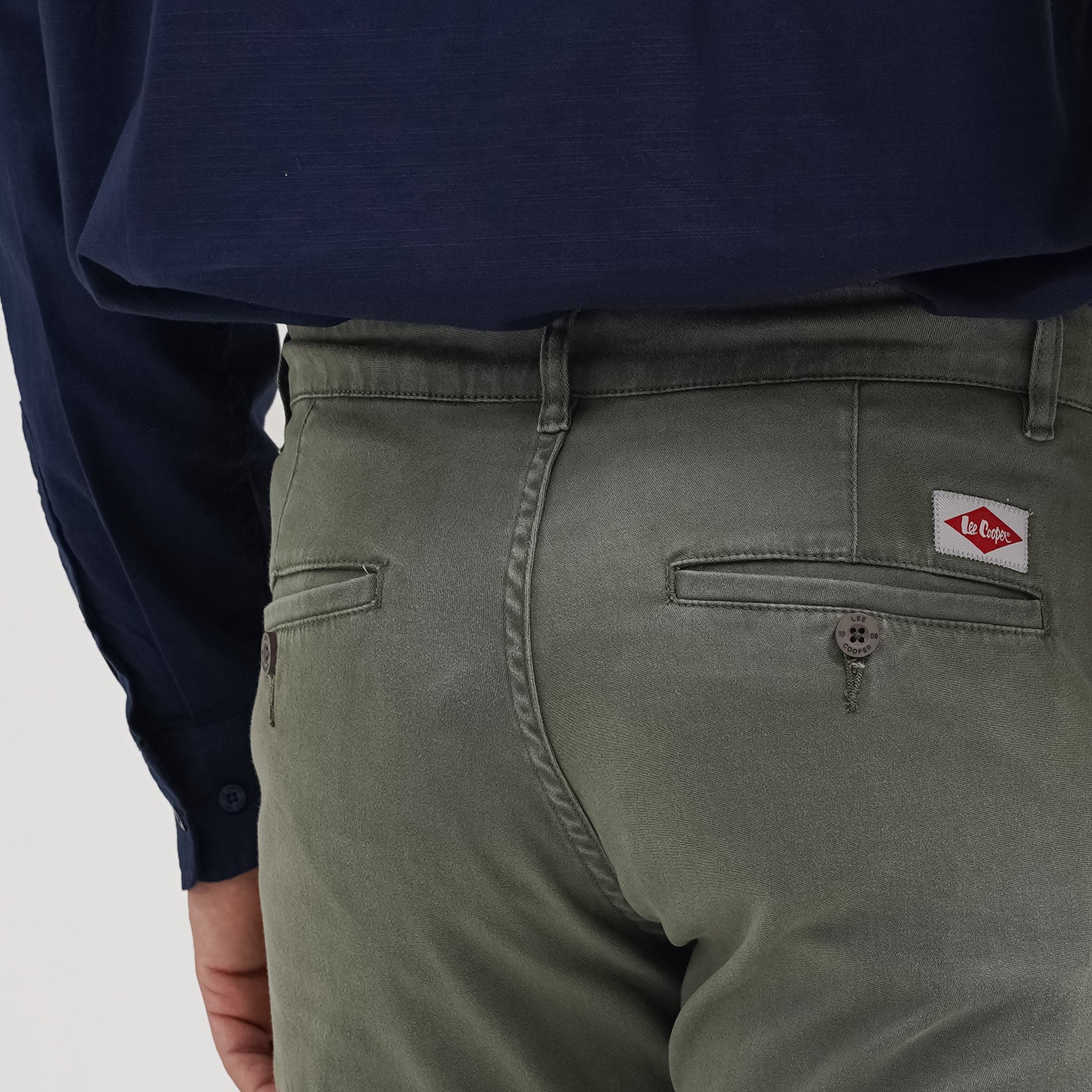 Lee Cooper Slim Fit Long Chino Philips FLC Olive