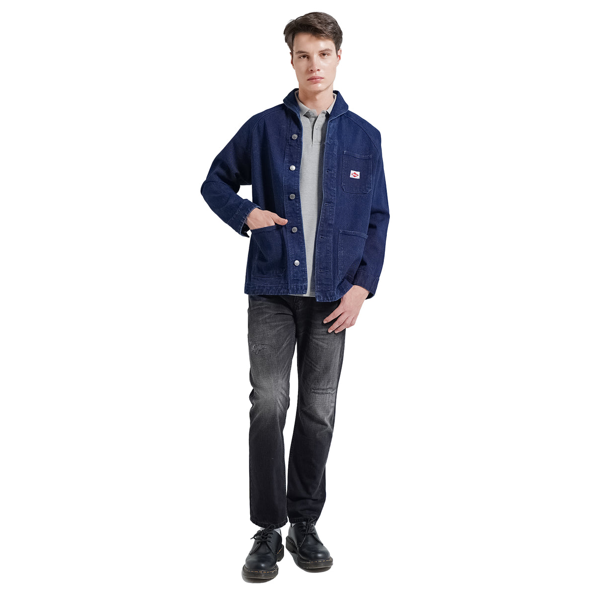 Lee Cooper Long Jacket Knox Rinse Blue