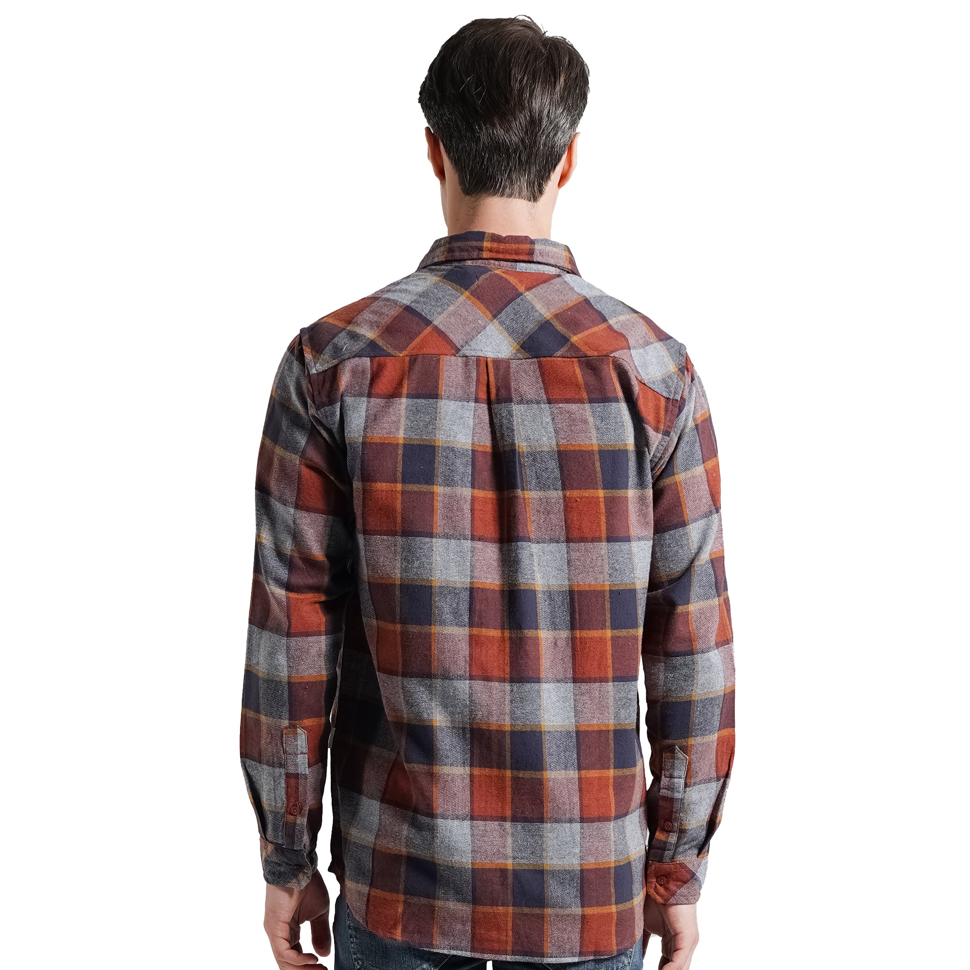 Lee Cooper Long Shirt Flannel Riley Orange