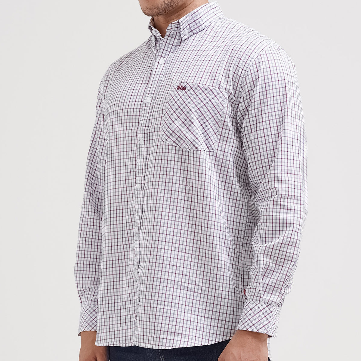 Lee Cooper Long Shirt Kenny Blue Maroon
