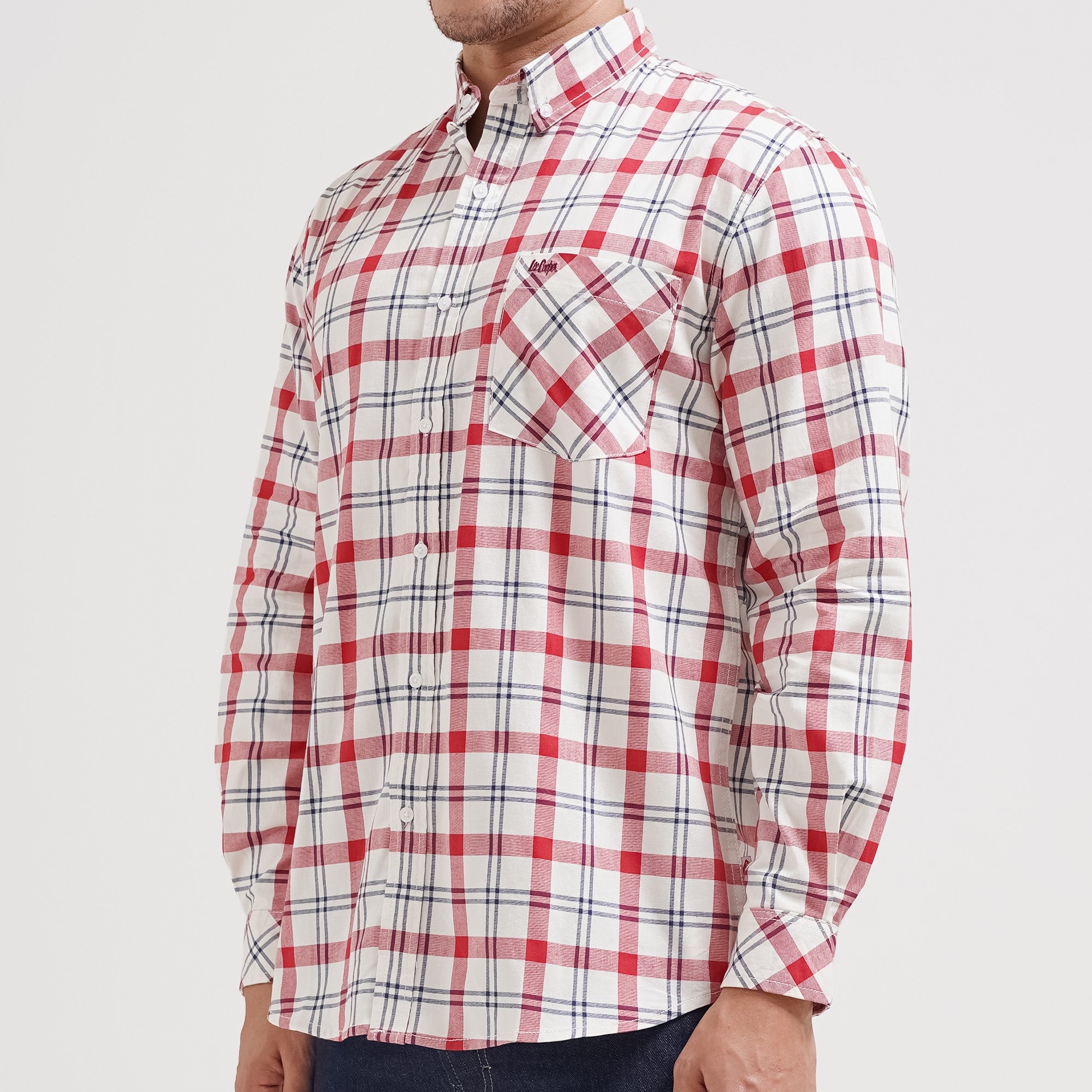 Lee Cooper Long Shirt Kenny Blue White