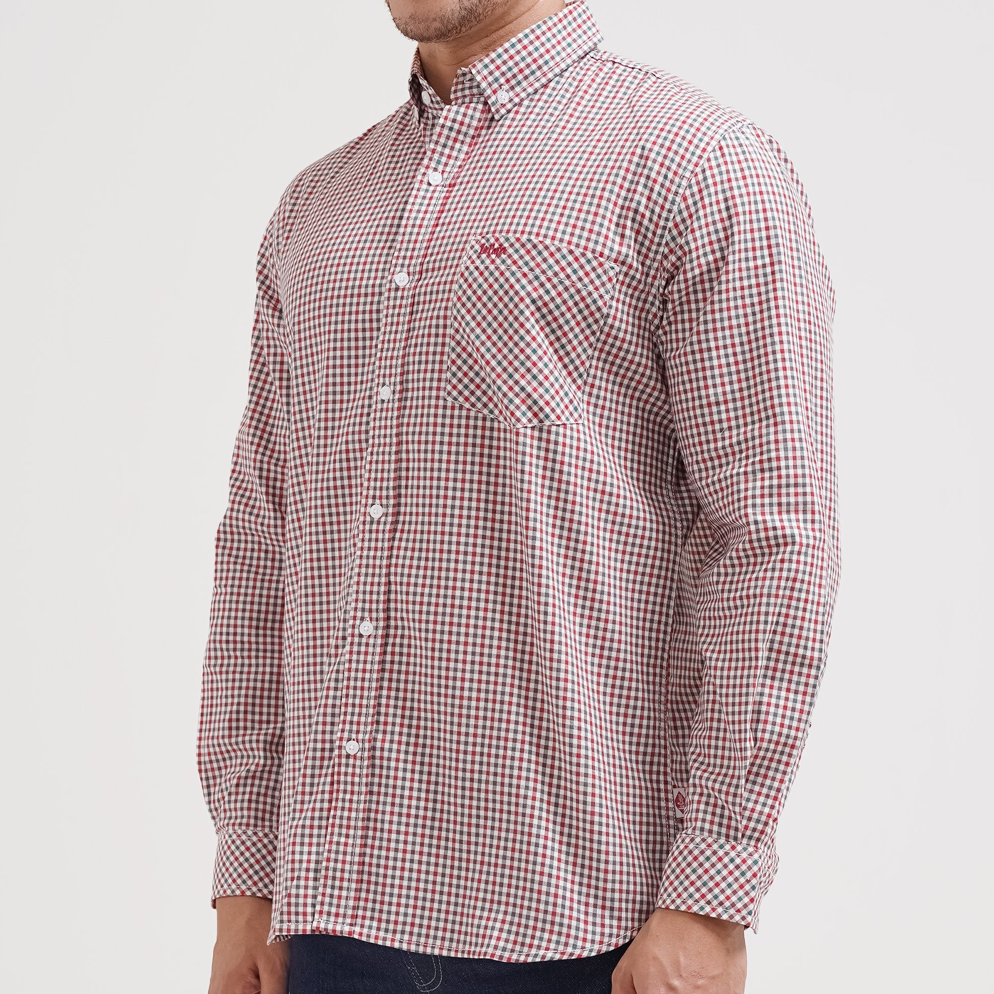 Lee Cooper Long Shirt Kenny Red Green