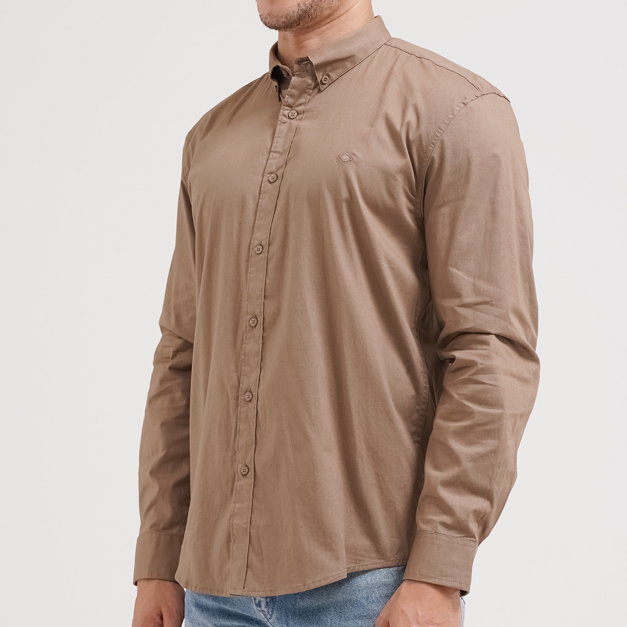 Lee Cooper Long Shirt Oswald Brown