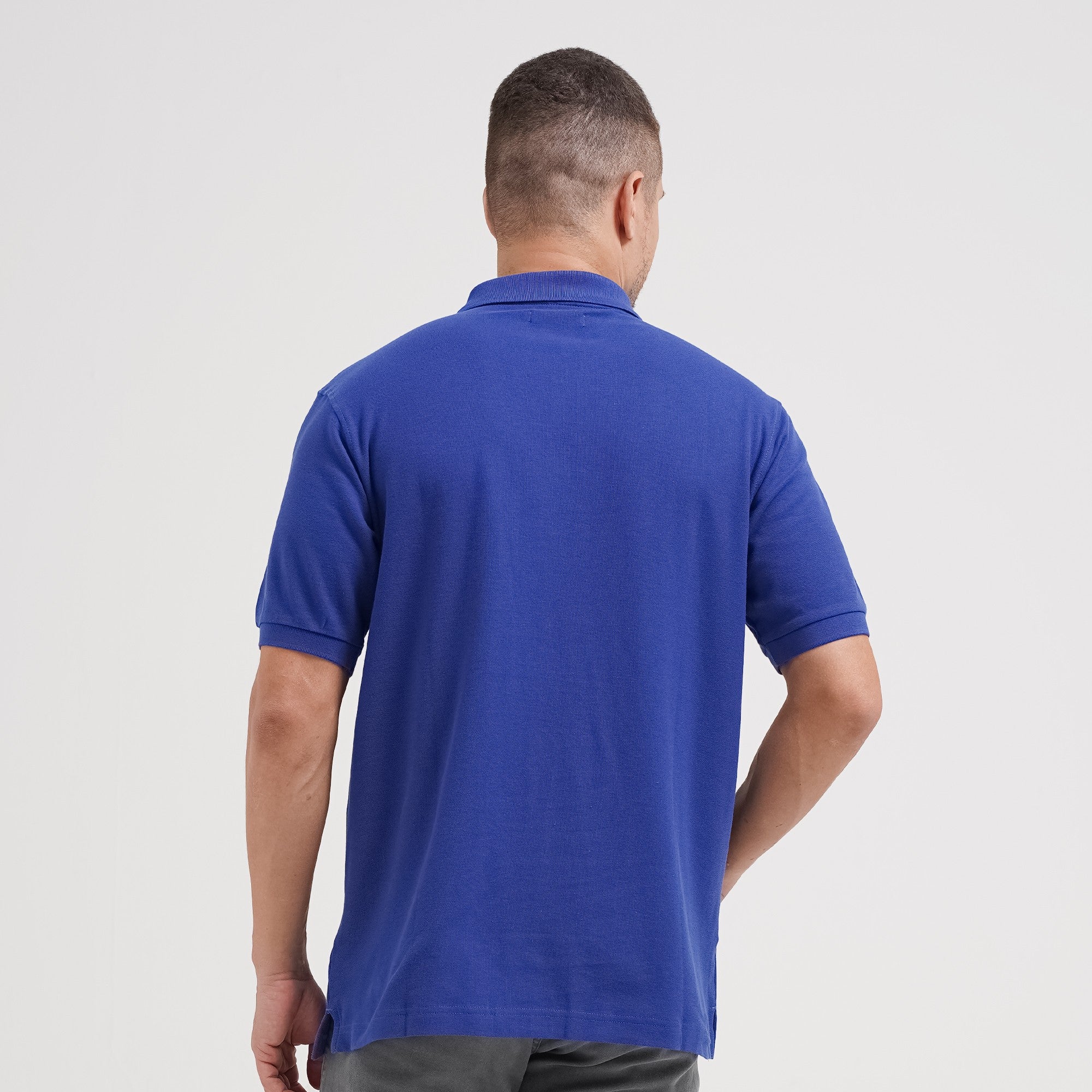 Lee Cooper Polo Shirt Basic Diamond Logo Blue