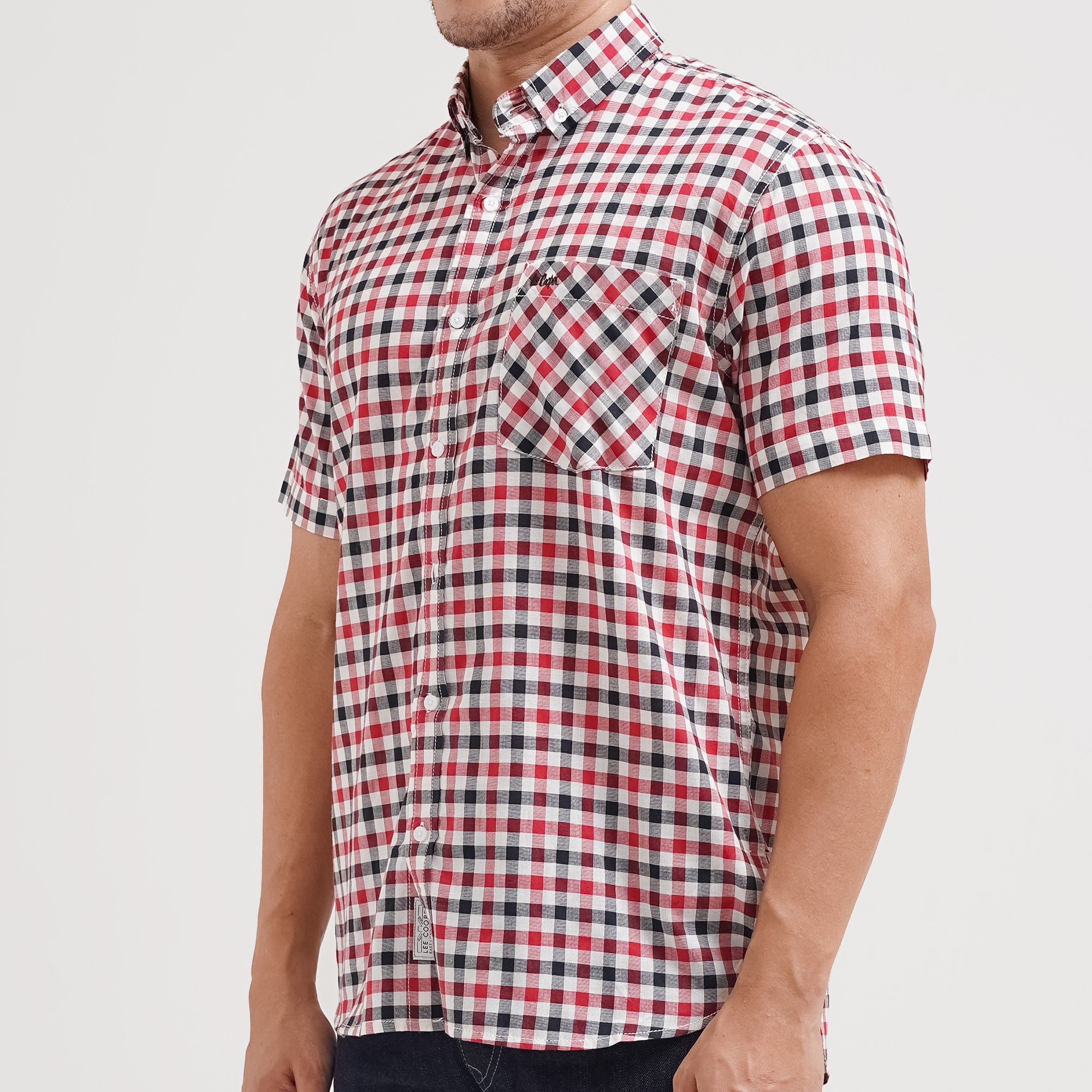 Lee Cooper Short Shirt Rudd Black Red