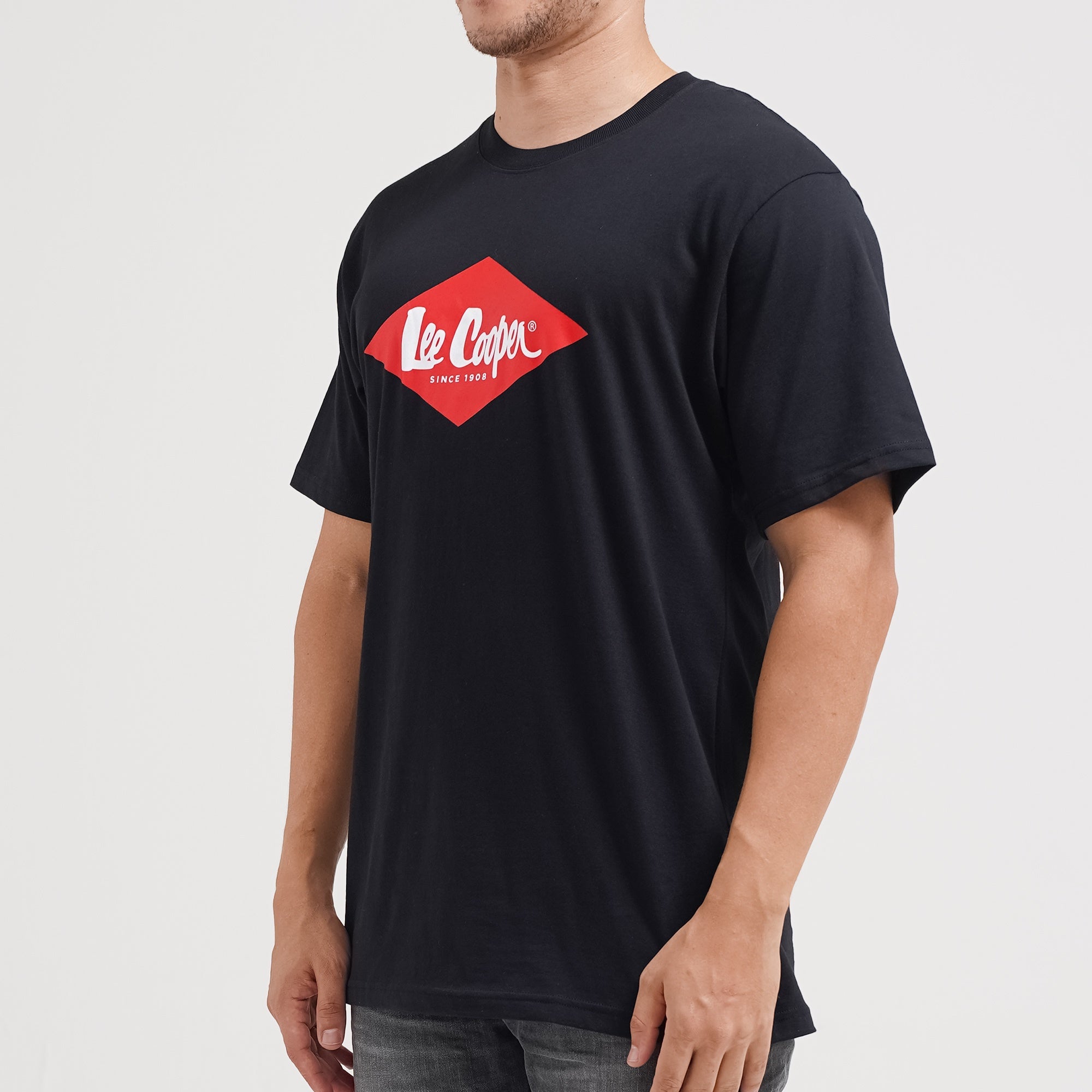 Lee Cooper T-shirt Logo Diamond Red Black