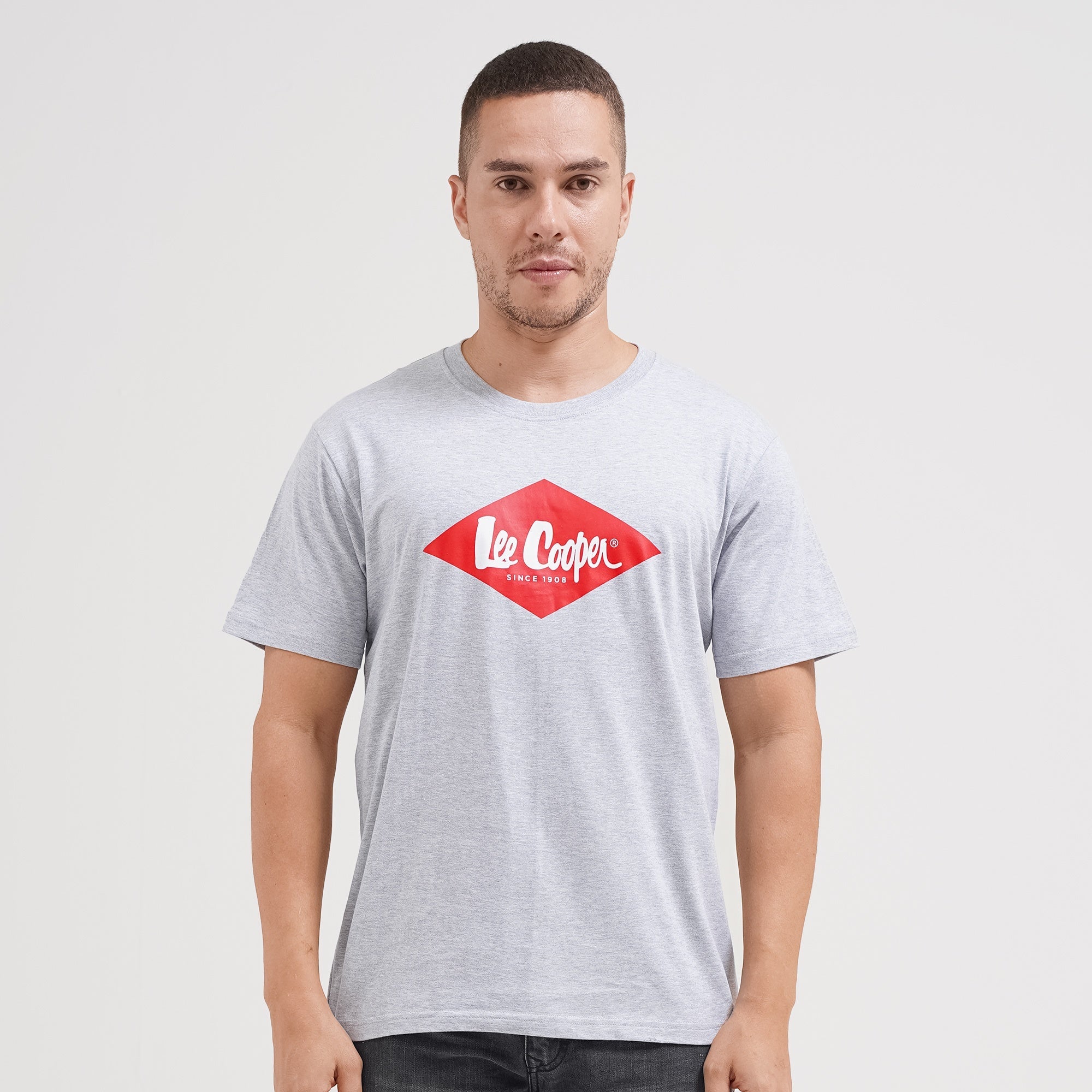 Lee Cooper T-shirt Logo Diamond Red Melange