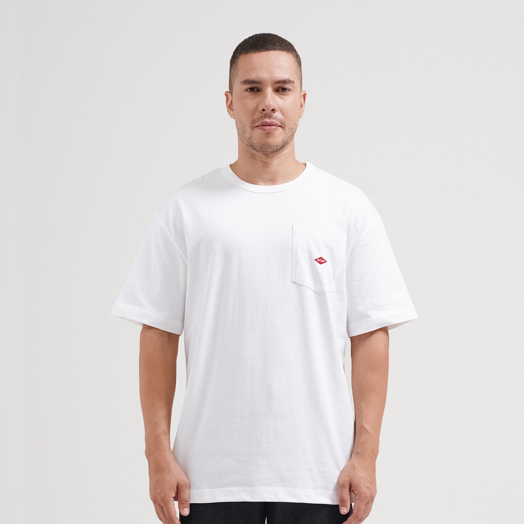 Lee Cooper T-Shirt Logo Pocket Oversize White