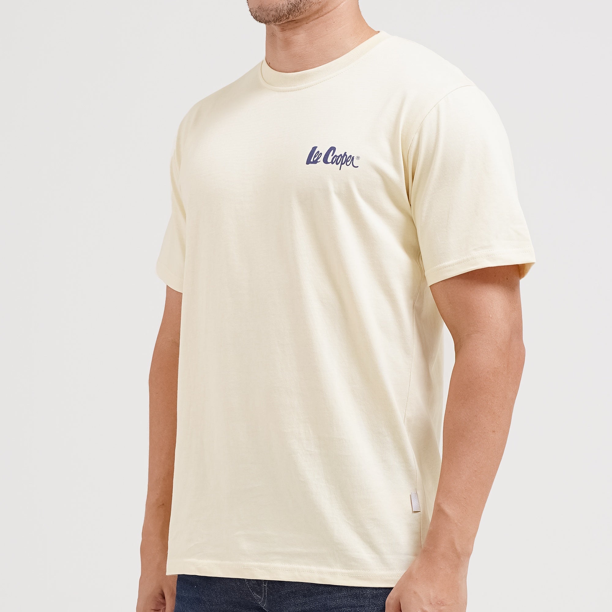 Lee Cooper T-shirt Logotype Cream TS03