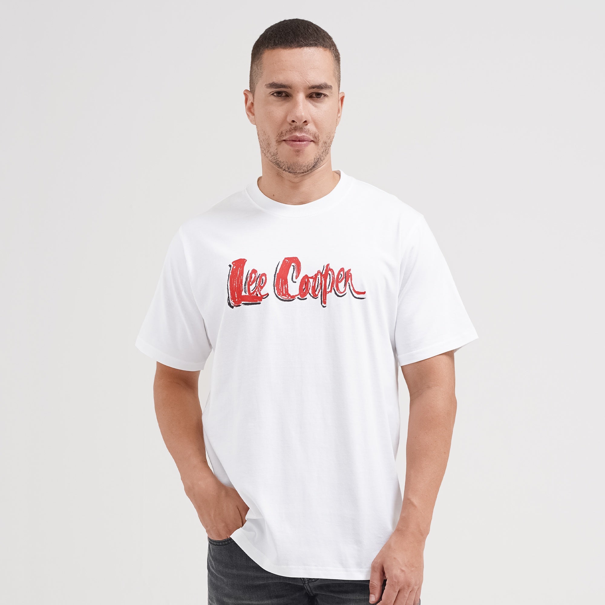 Lee Cooper T-Shirt Sketch Logotype White