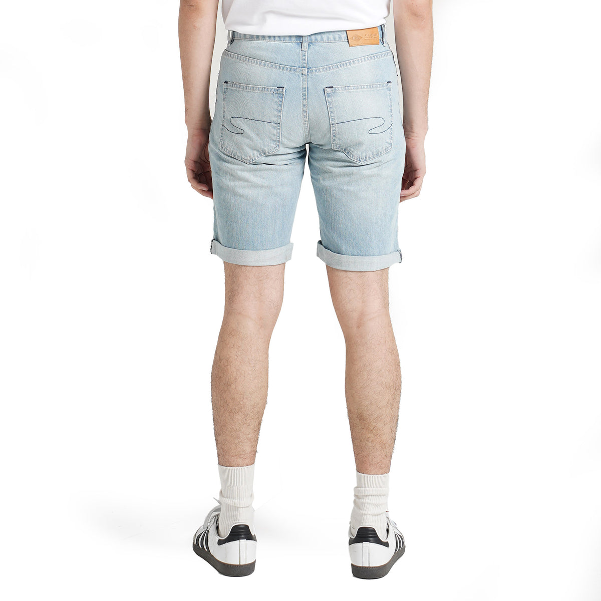 Lee Cooper Jeans Short Roll Up Ripped Light Blue