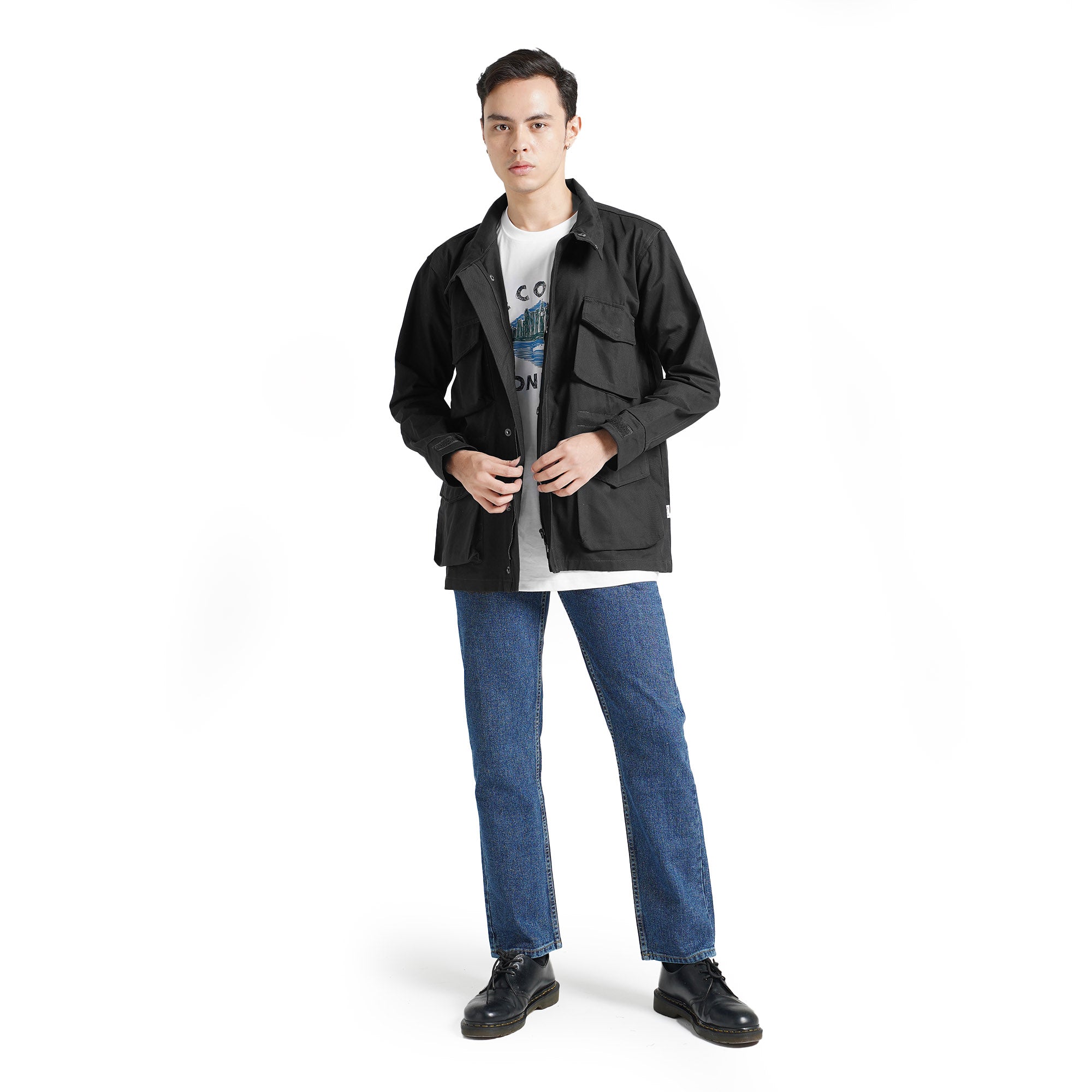 Lee Cooper Long Jacket Darnell Black