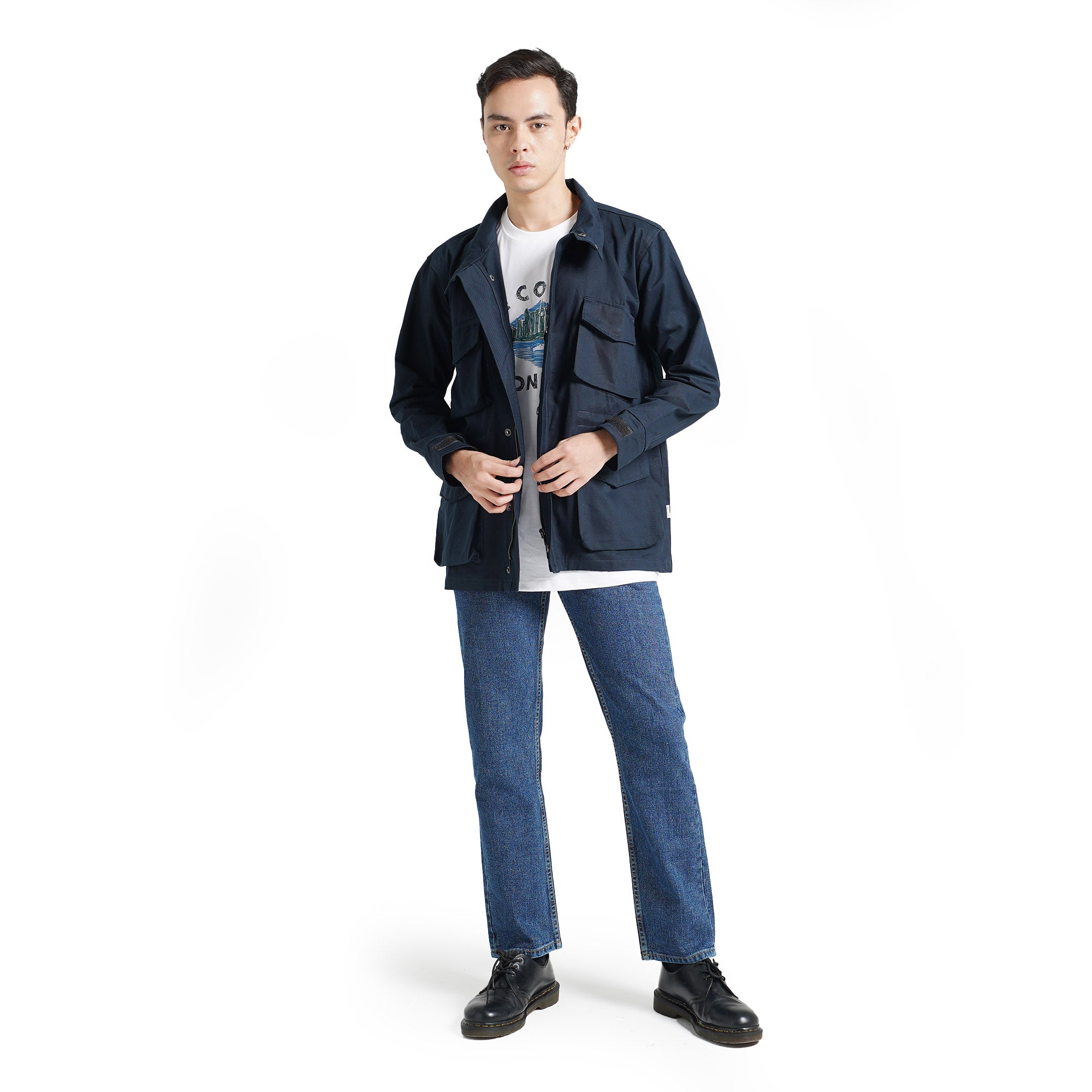 Lee Cooper Long Jacket Darnell Navy