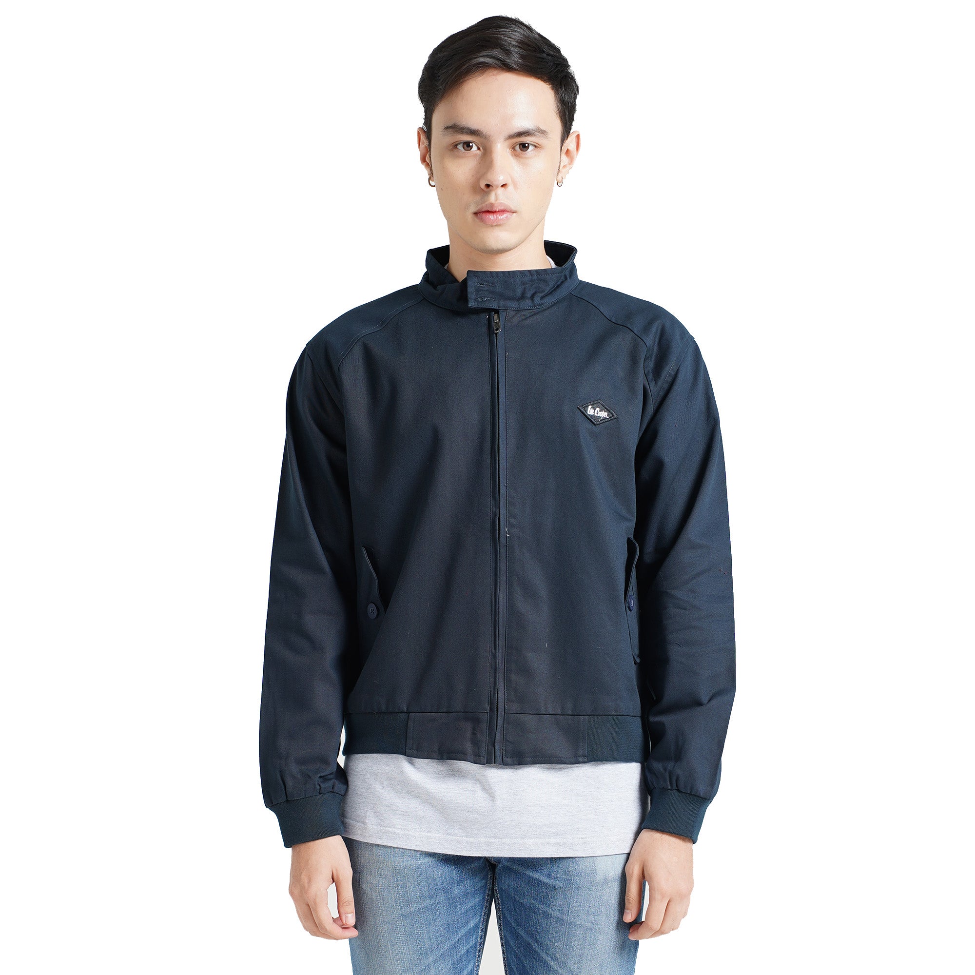 Lee Cooper Long Jacket Harrington Navy