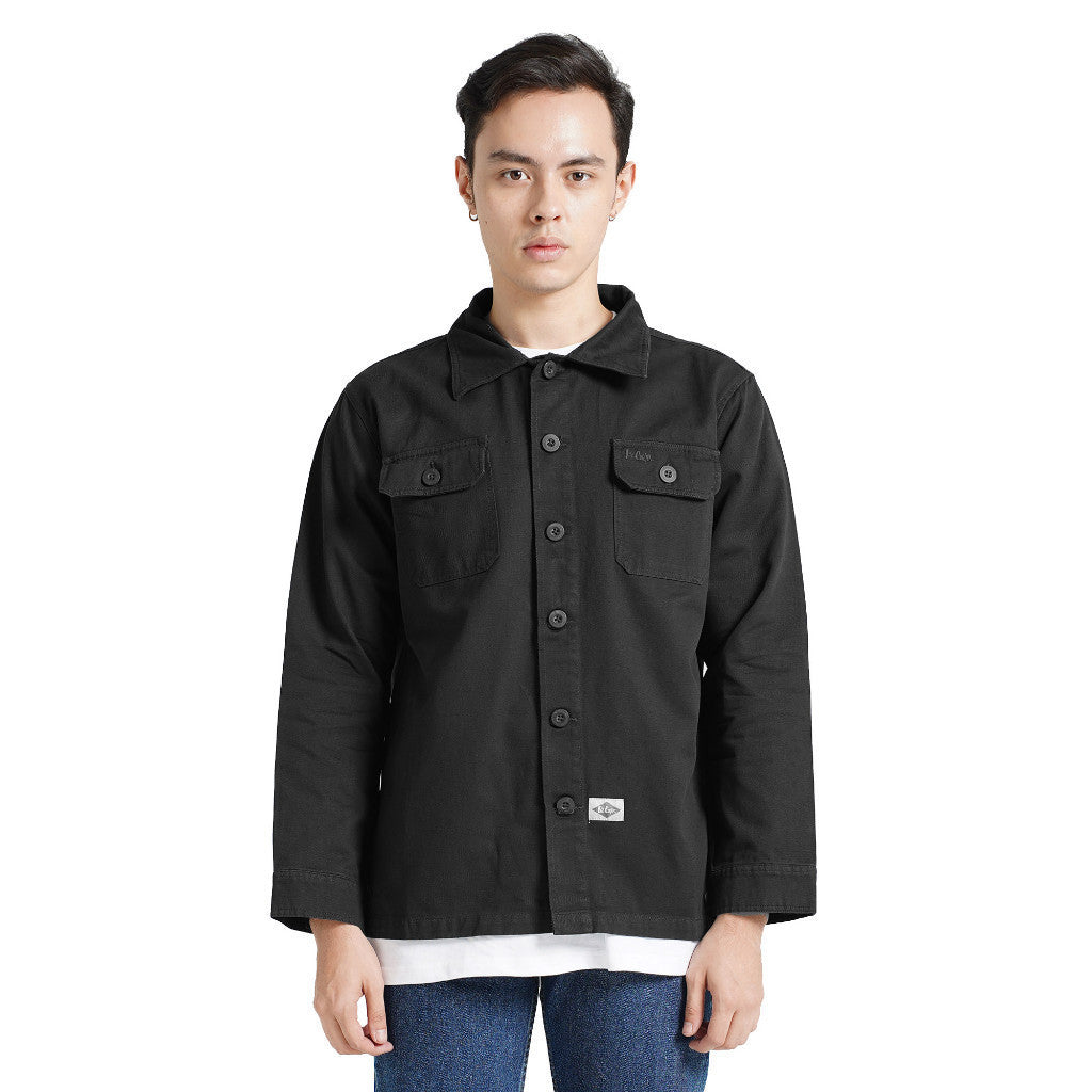Lee Cooper Long Shirt Fatigue Black