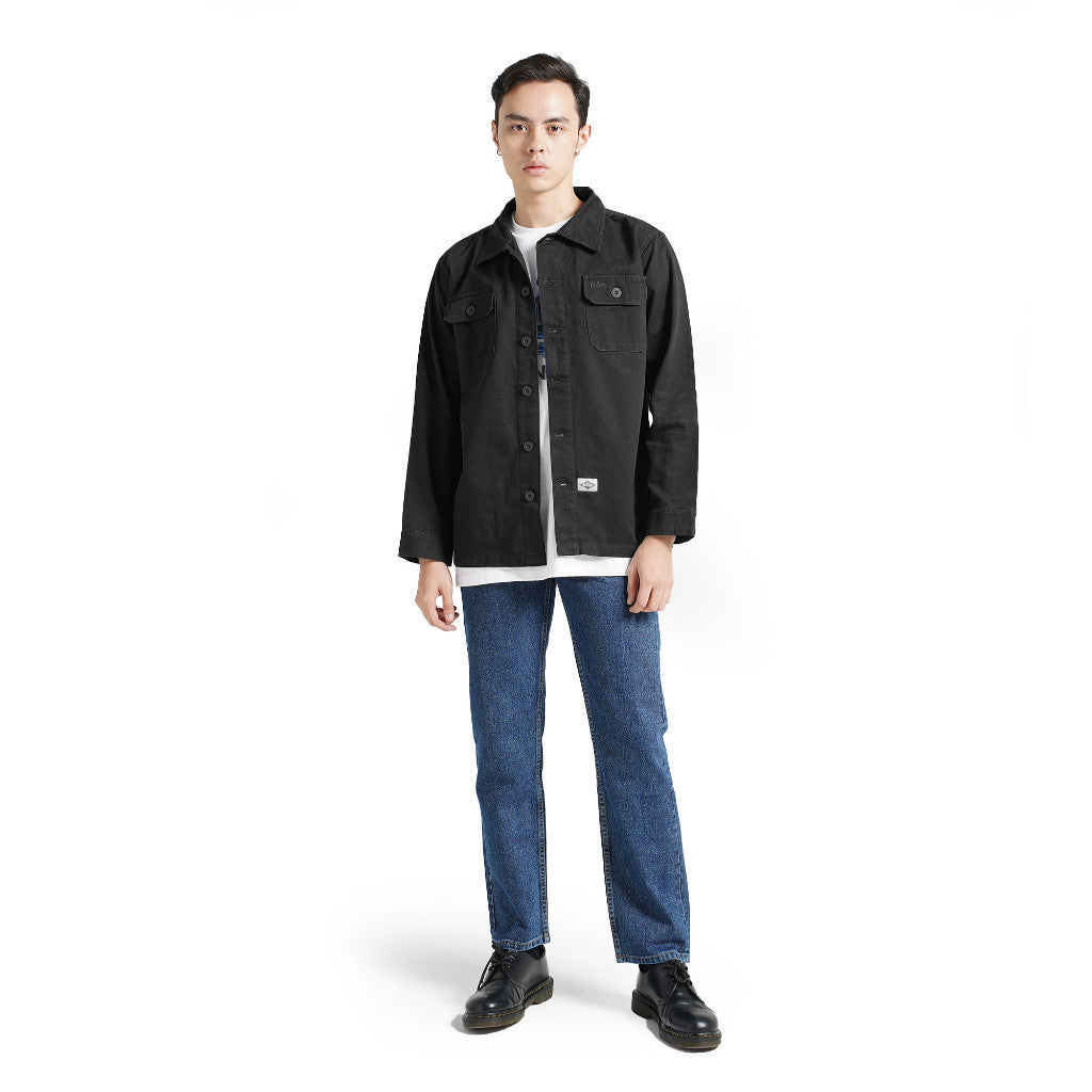 Lee Cooper Long Shirt Fatigue Black