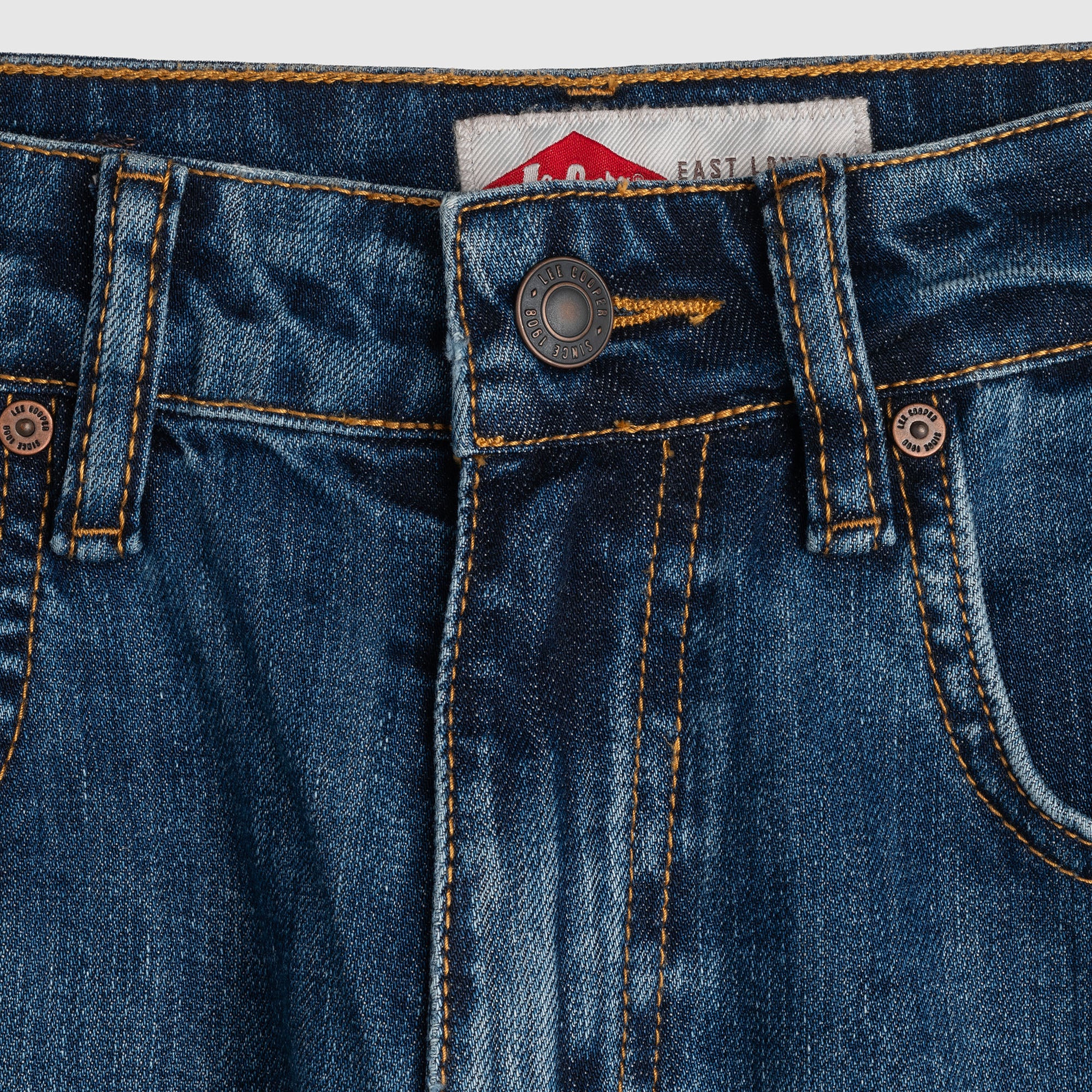 Lee Cooper Tapered Fit Jeans Arthur Worn Medium Blue Zone