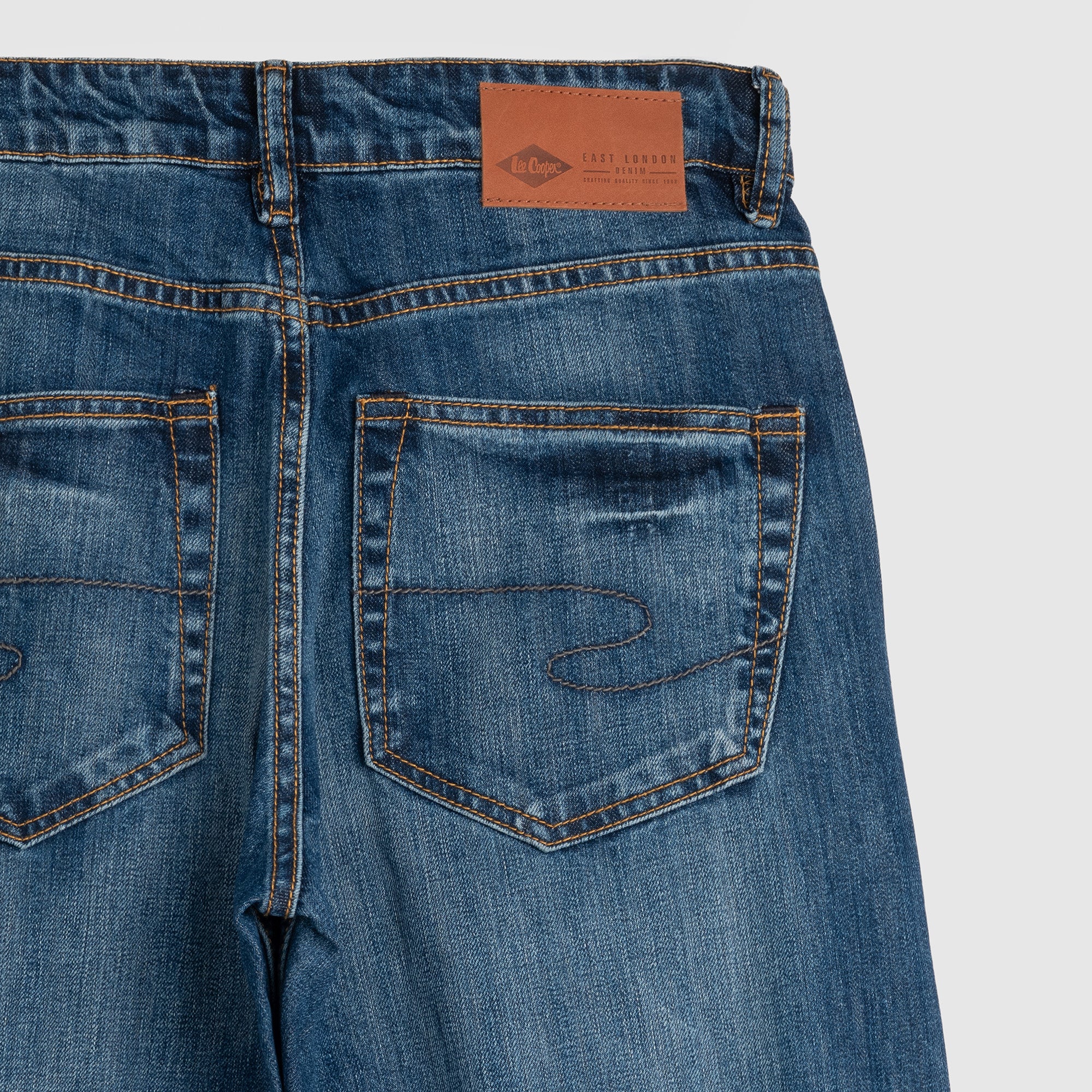 Lee Cooper Tapered Fit Jeans Arthur Worn Medium Blue Zone