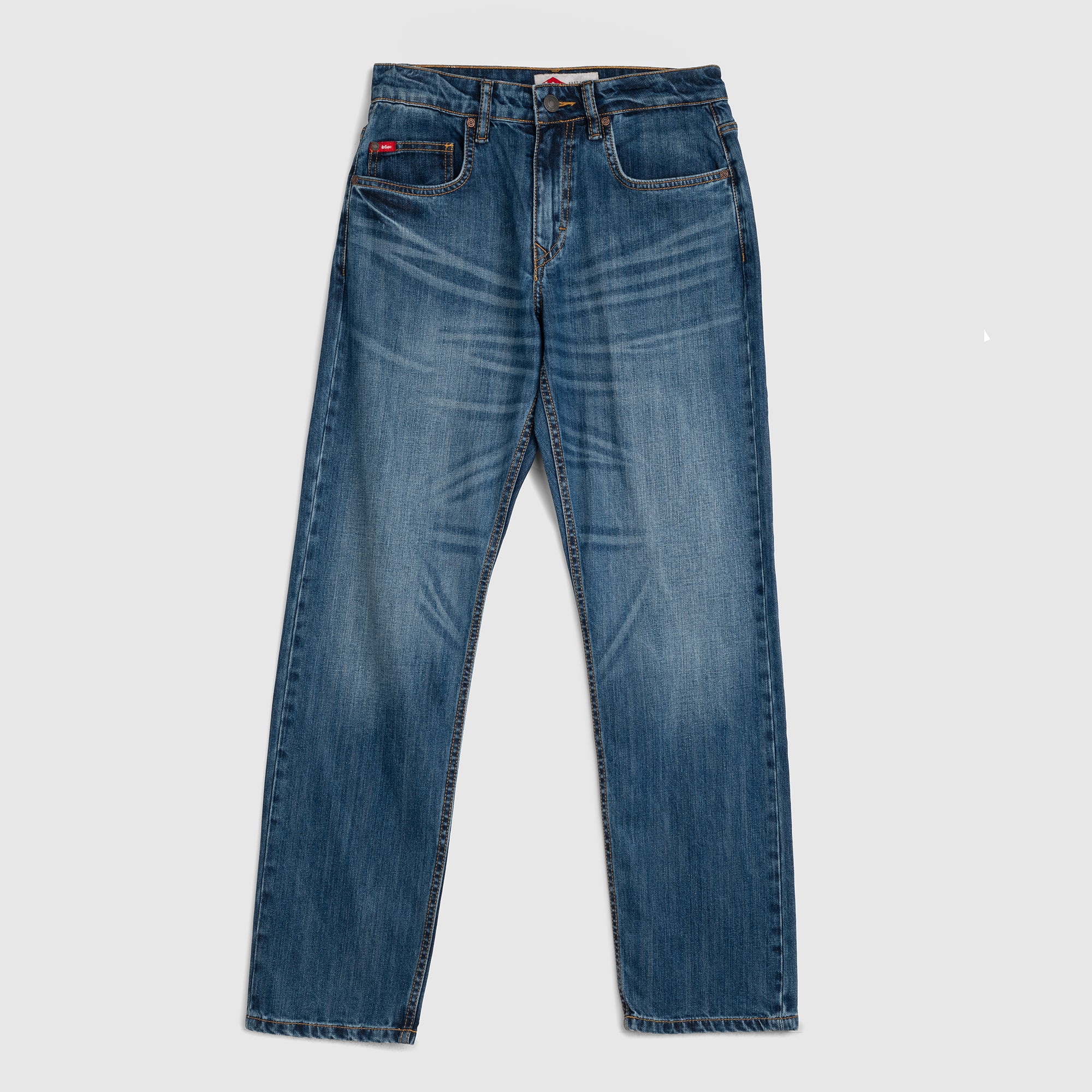 Lee Cooper Tapered Fit Jeans Arthur Worn Medium Blue Zone