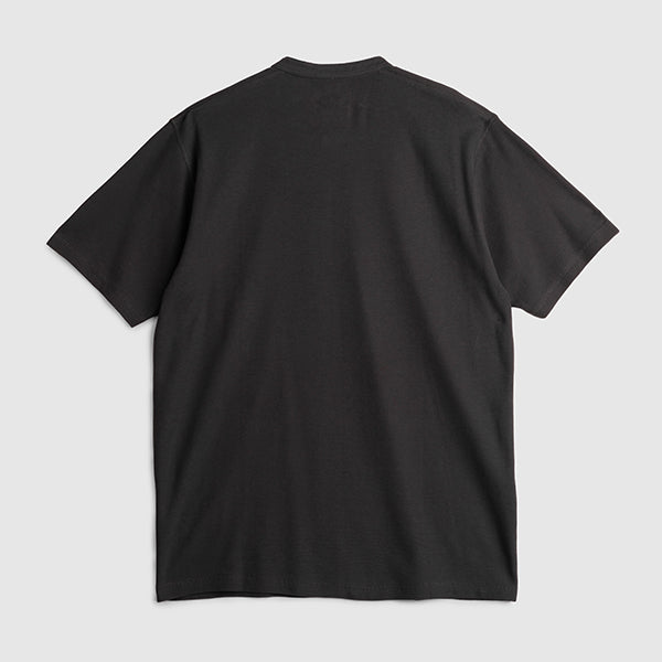 Lee Cooper T-Shirt Henley Buttoned Waffle Dark Grey