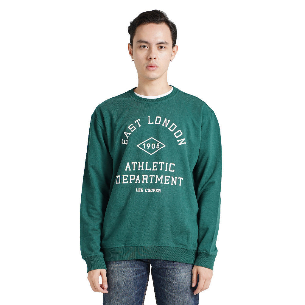 LEE COOPER SWEATER ATHLETIC DEPARTMENT EMERALD GREEN